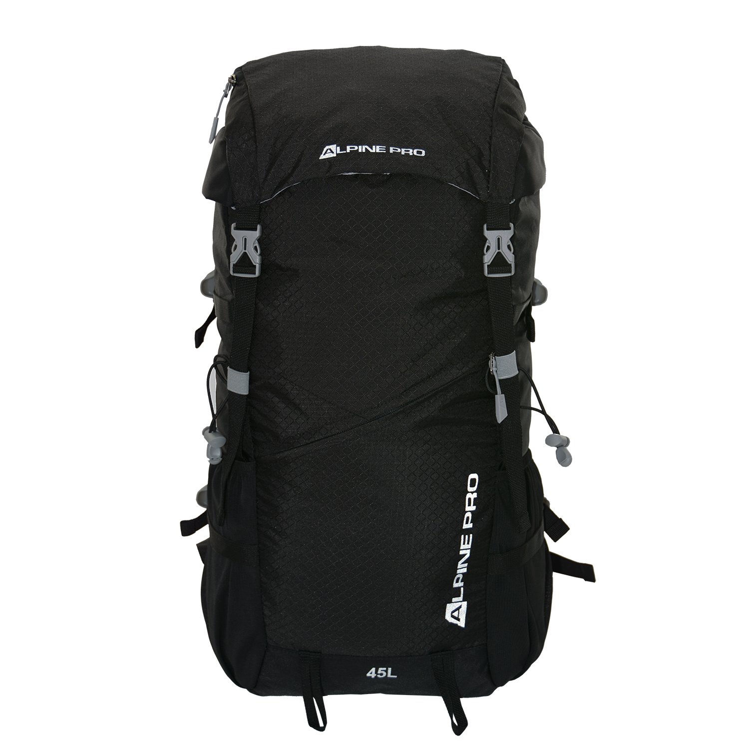 Outdoor backpack with raincoat 45l ALPINE PRO LESEBE black