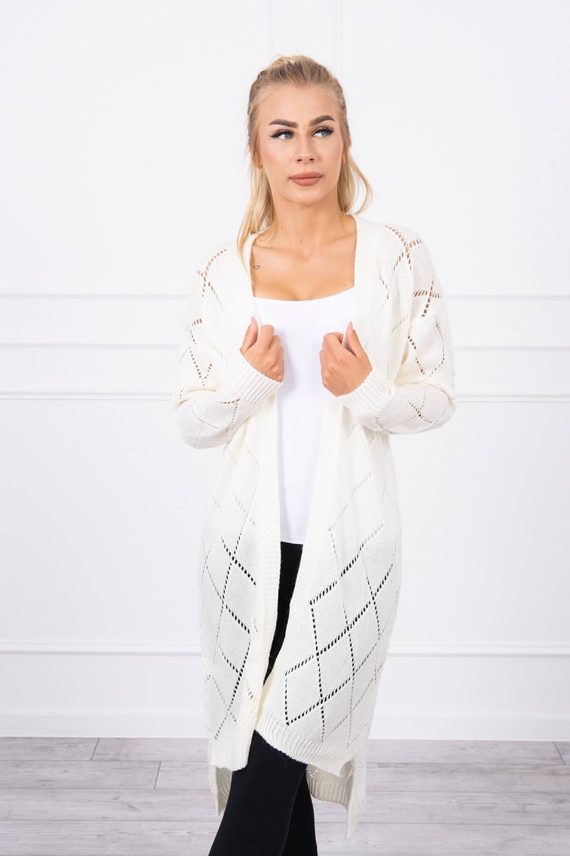 Sweater With Geometric Pattern Ecru