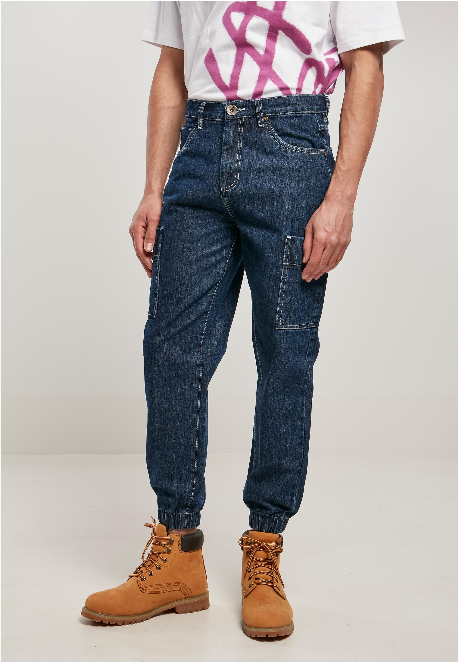 Men's Jeans With Pockets Navy Blue