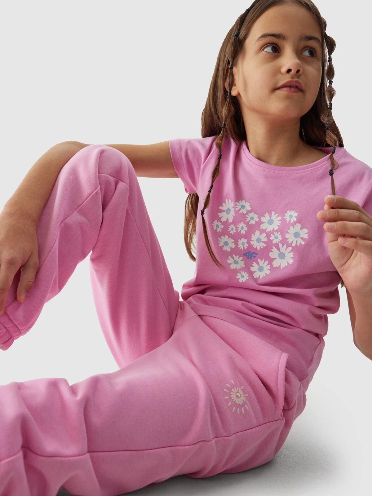 Levně Dívčí tričko z organické bavlny 4F - růžové