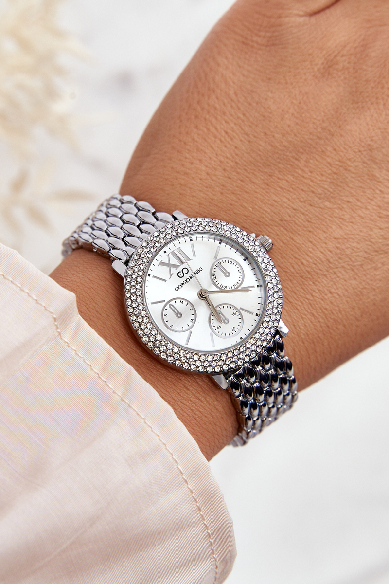 Women's watch decorated with cubic zirconia Giorgio&Dario Silver