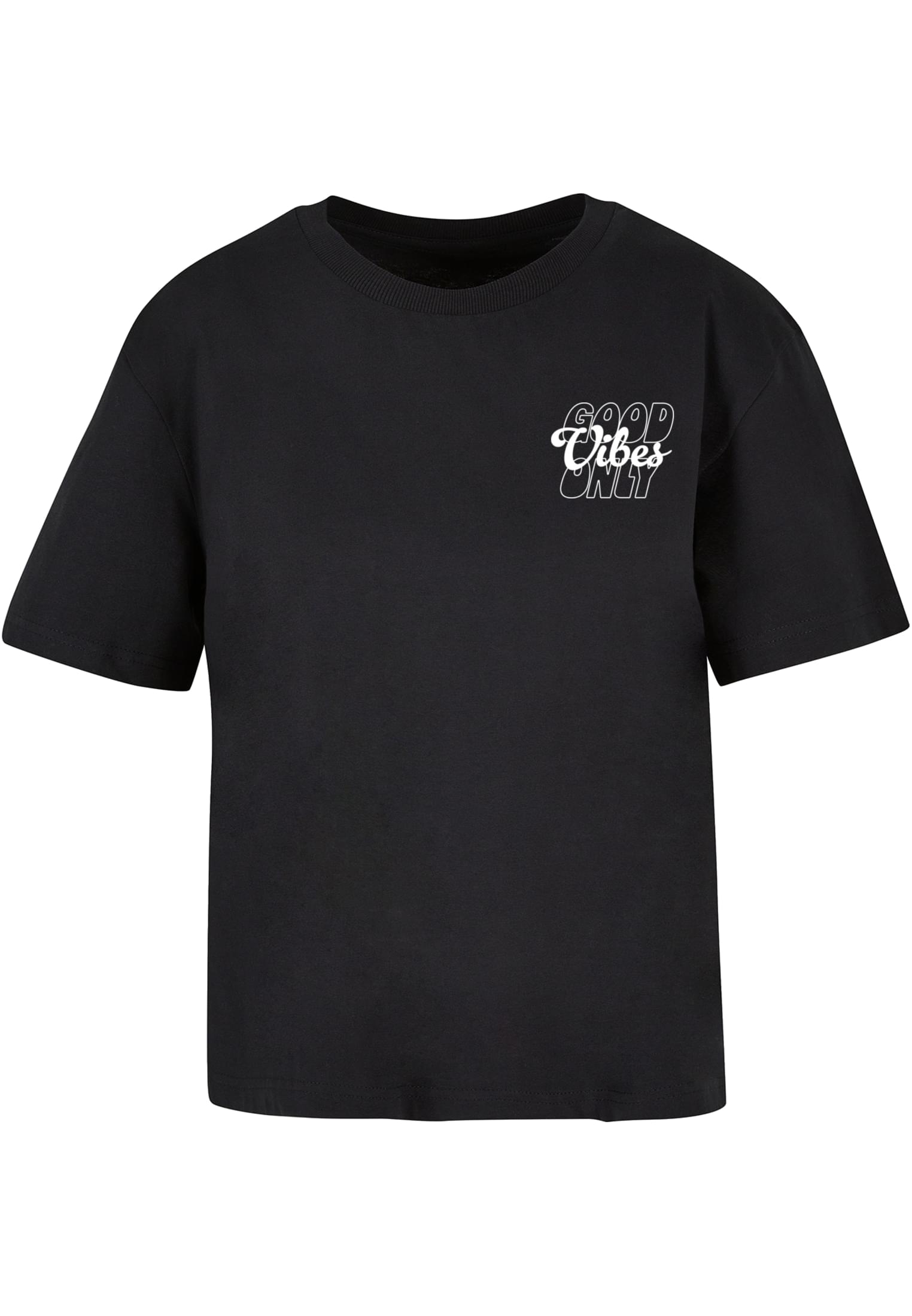 Women's T-shirt Good Vibes Wording black