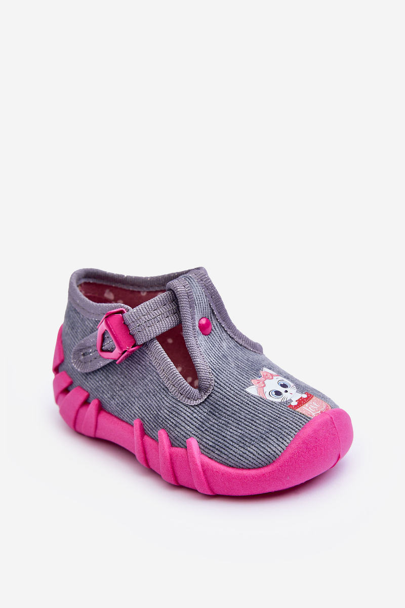 Befado Ankle Boots Slippers Grey And Pink