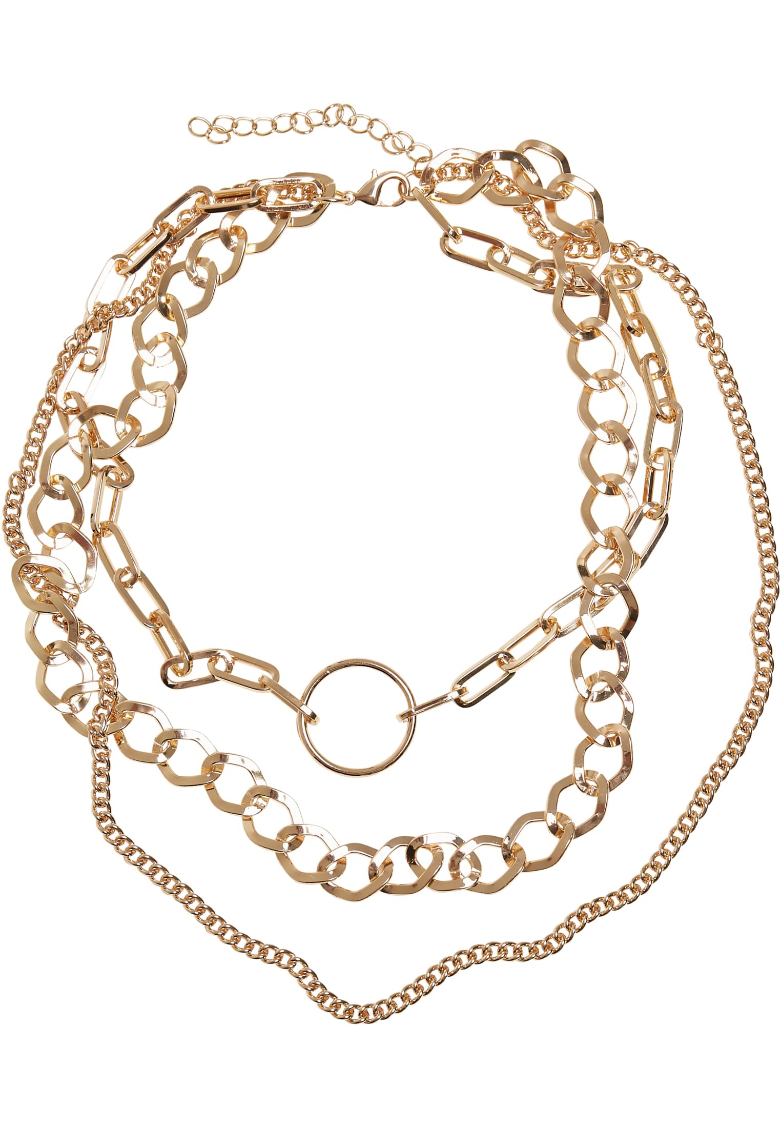 Ring Layering Necklace - Gold Color