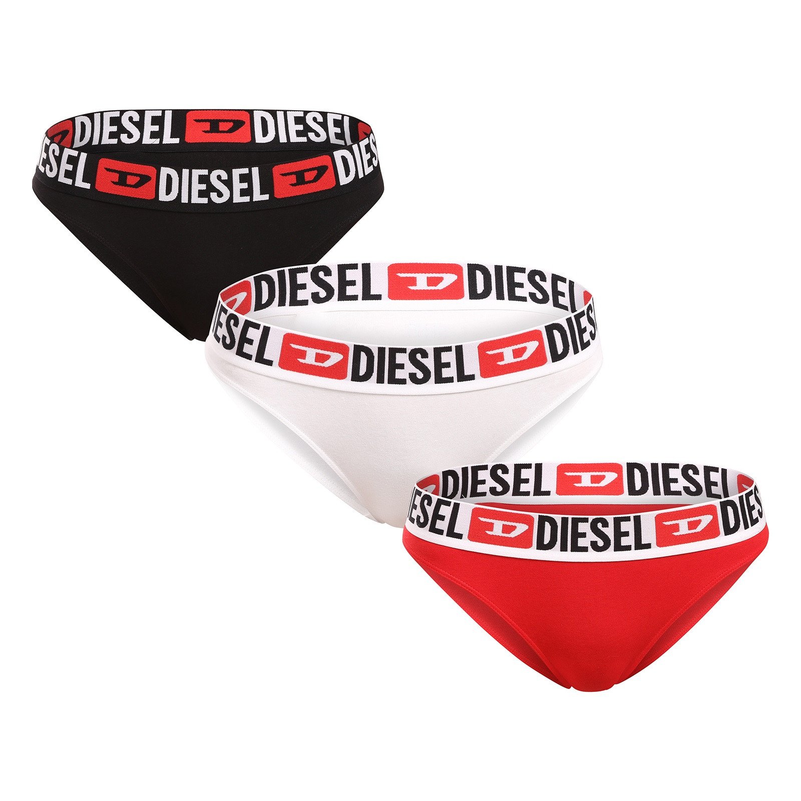 3PACK dámská tanga Diesel vícebarevná