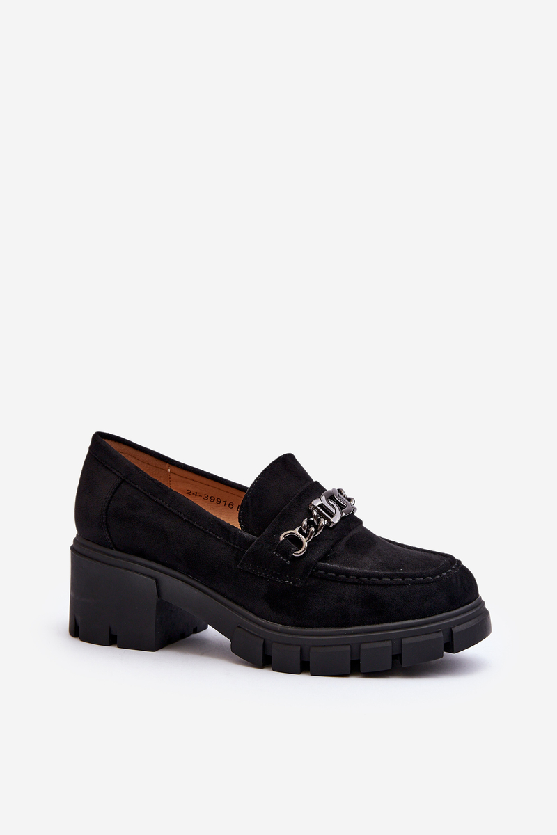 Black loafers with heels Eriella