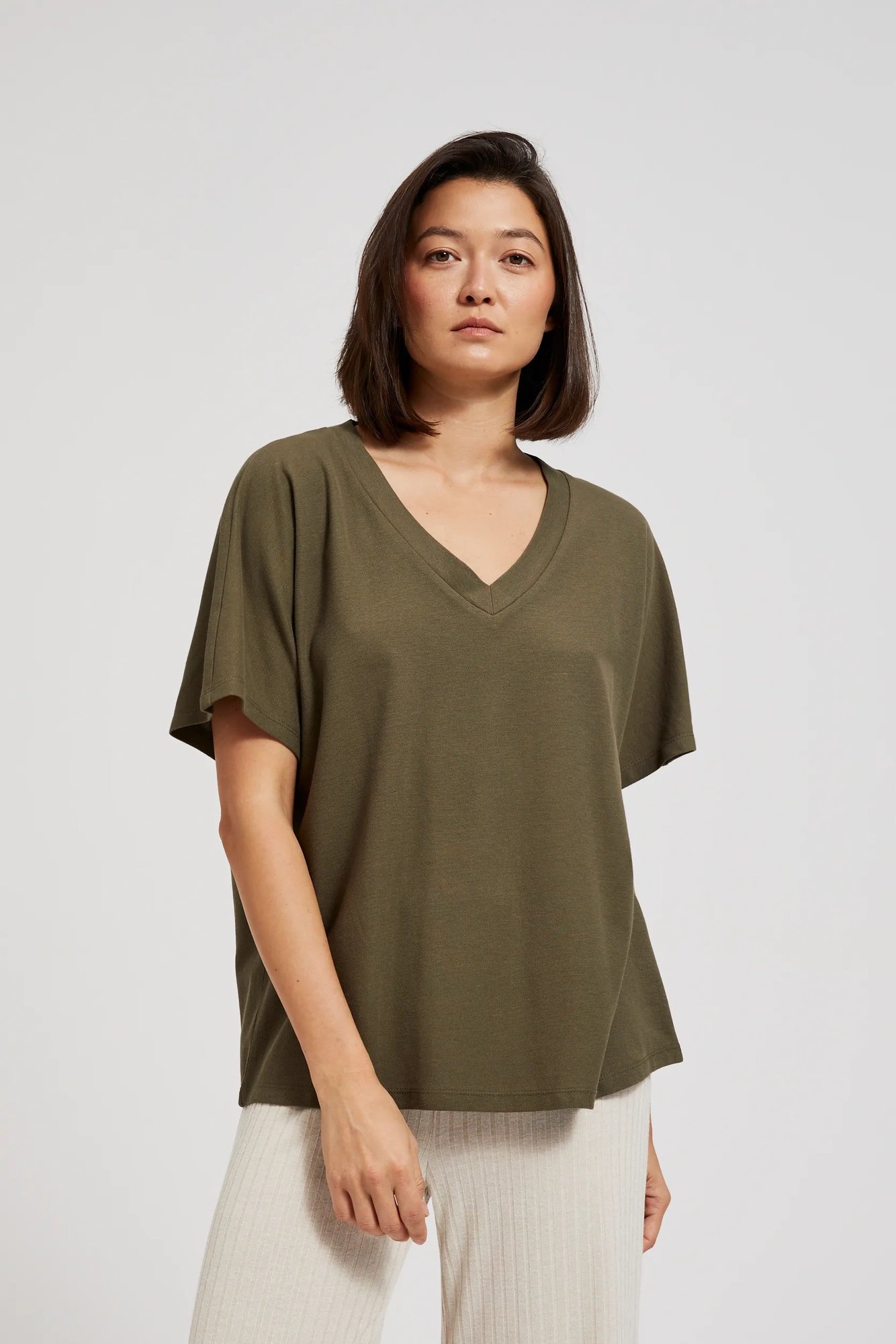 Women's T-shirt MOODO - Dark Olive