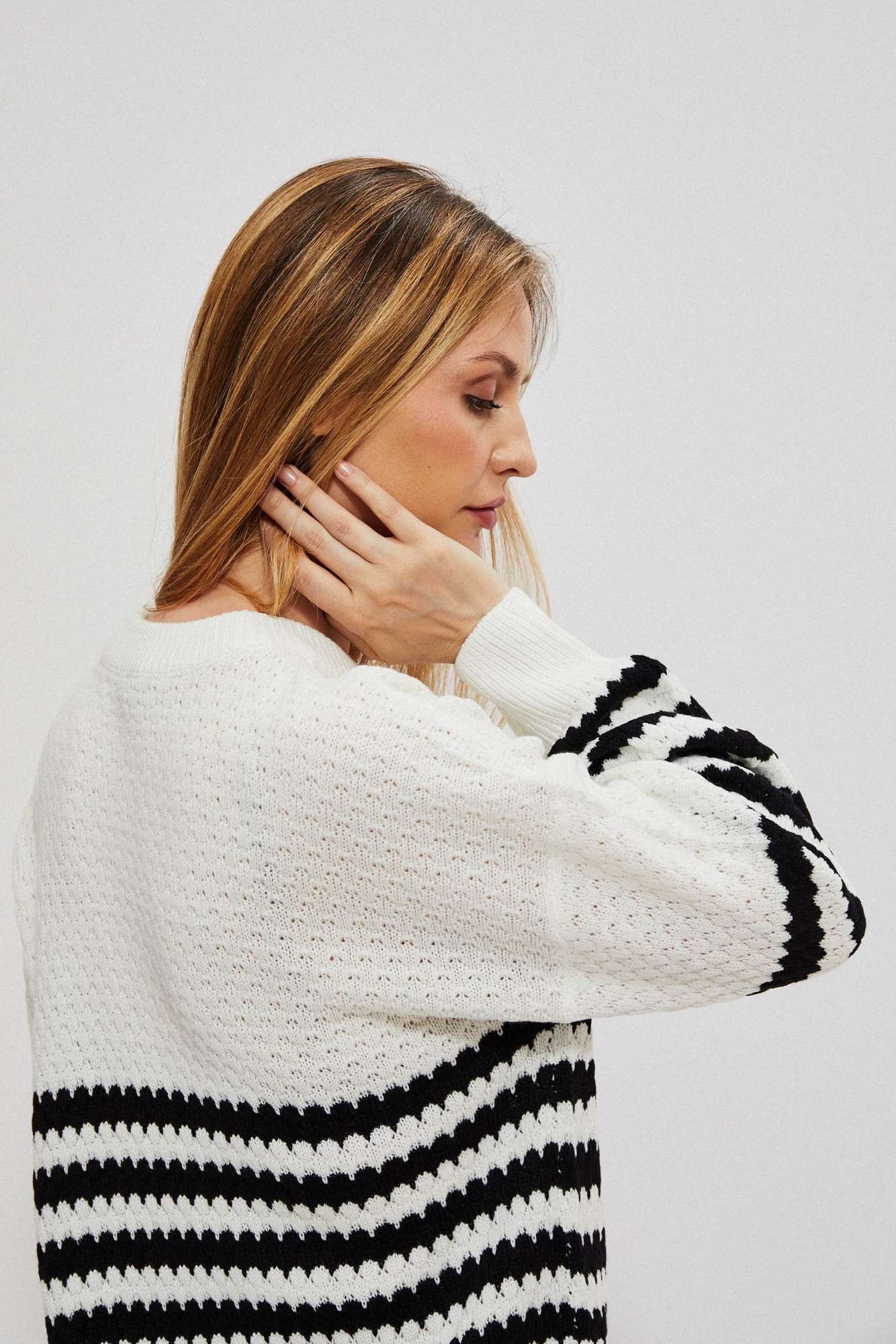 Marisse Sweater Z-Sw-3947 Off White_Black