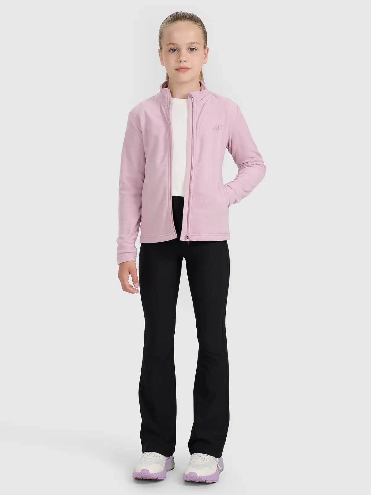 Girls&#039; fleece sweatshirt 4F