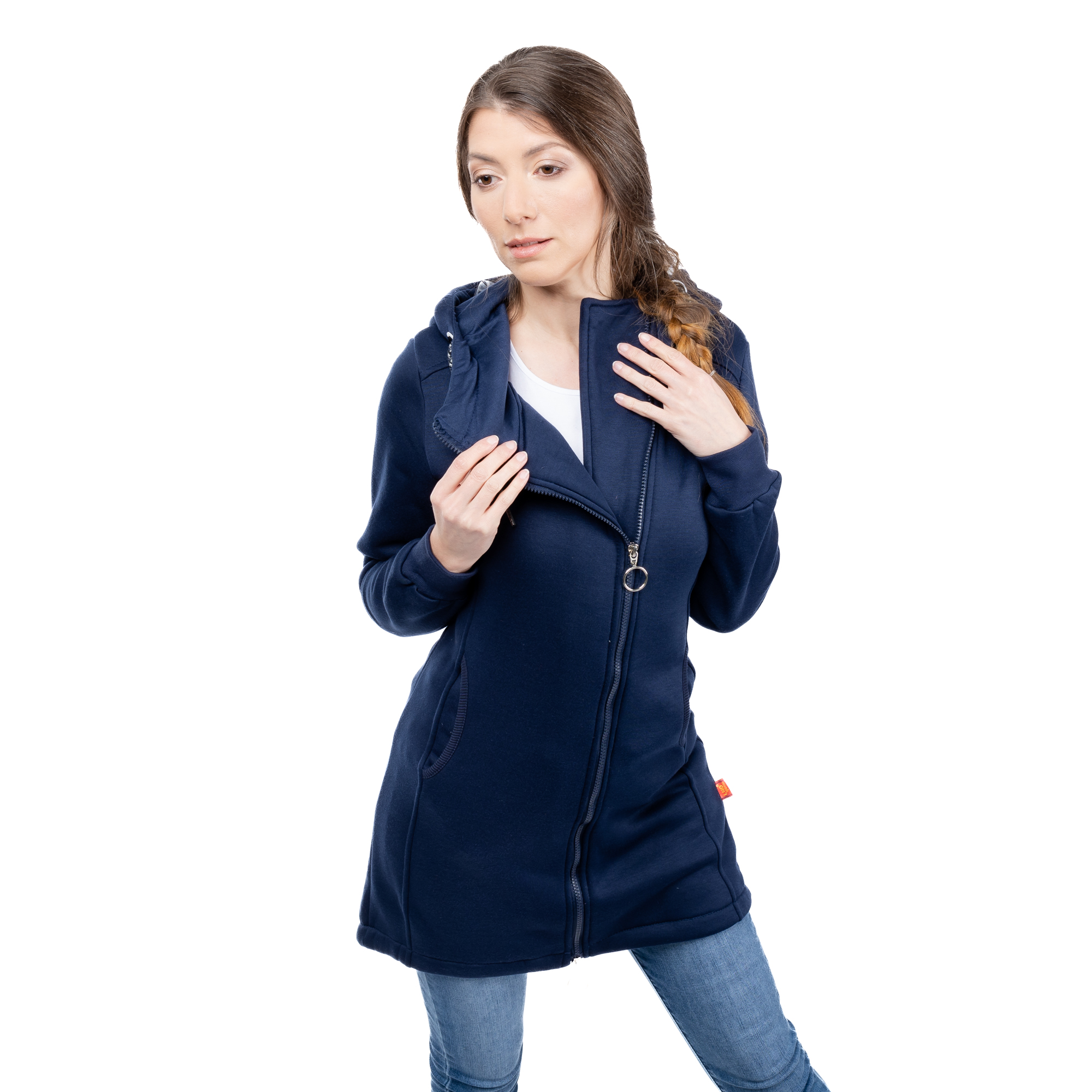 Women's Extended Sweatshirt GLANO - blue