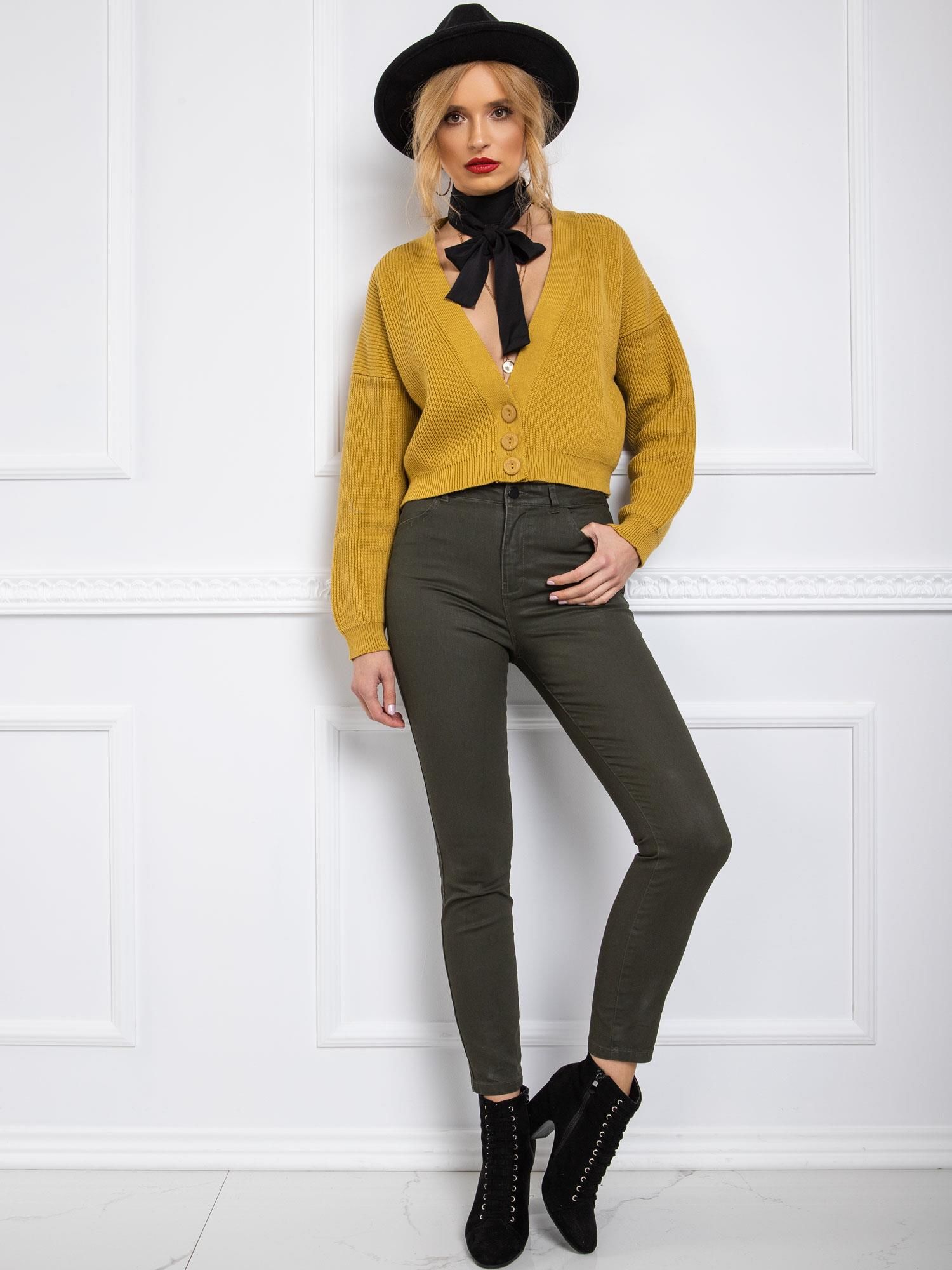 RUE PARIS pantaloni kaki pentru femei