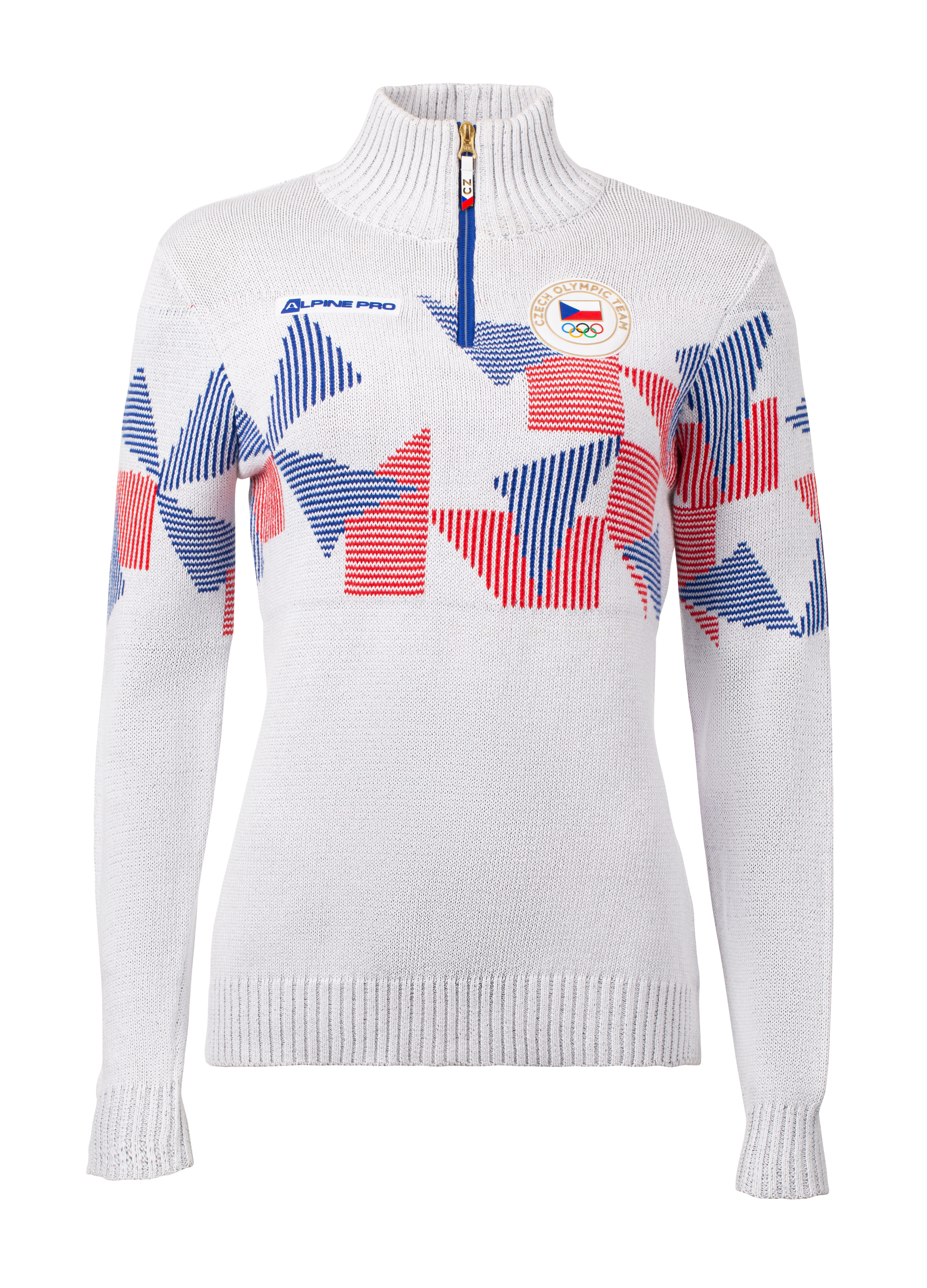 Dámsky sveter z olympijskej kolekcie ALPINE PRO JIGA biely variant m