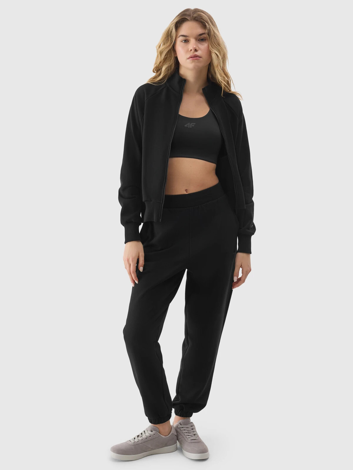 Women's 4F Organic Cotton Jogger Sweatpants - Black