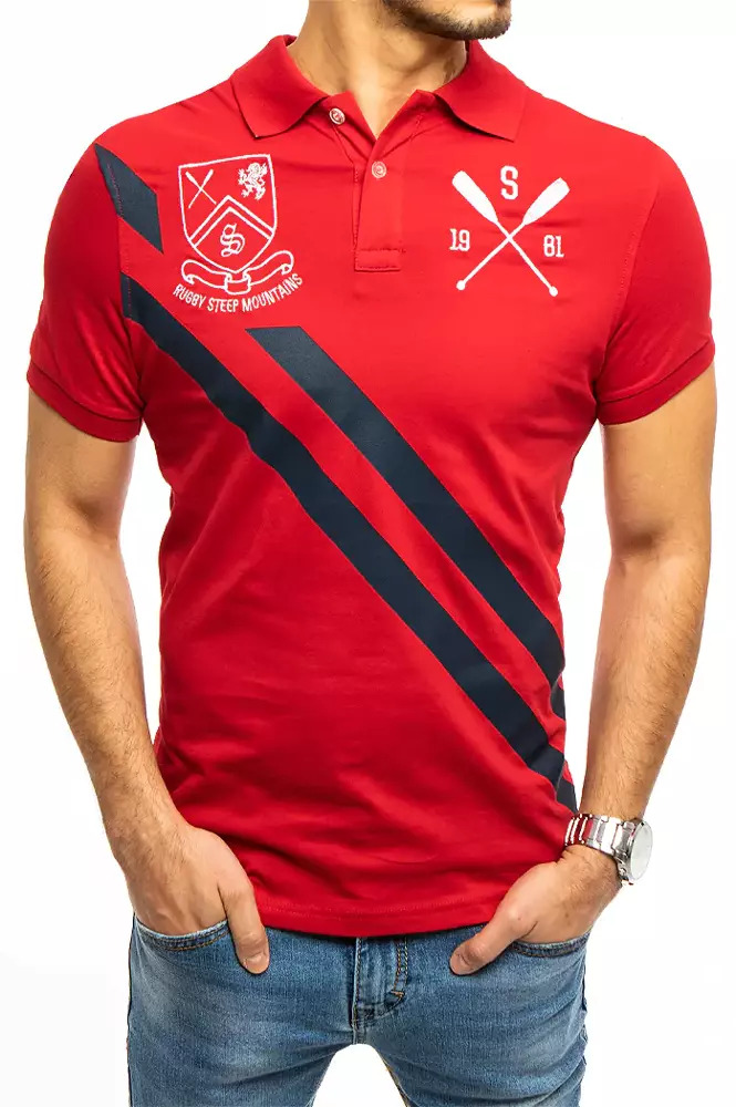 Men's Red Dstreet Polo Shirt