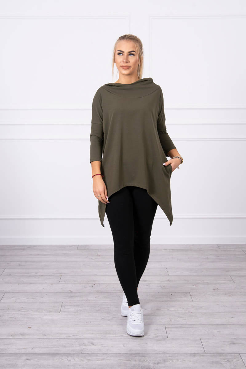 Tricou cu un imprimeu de aripi kaki