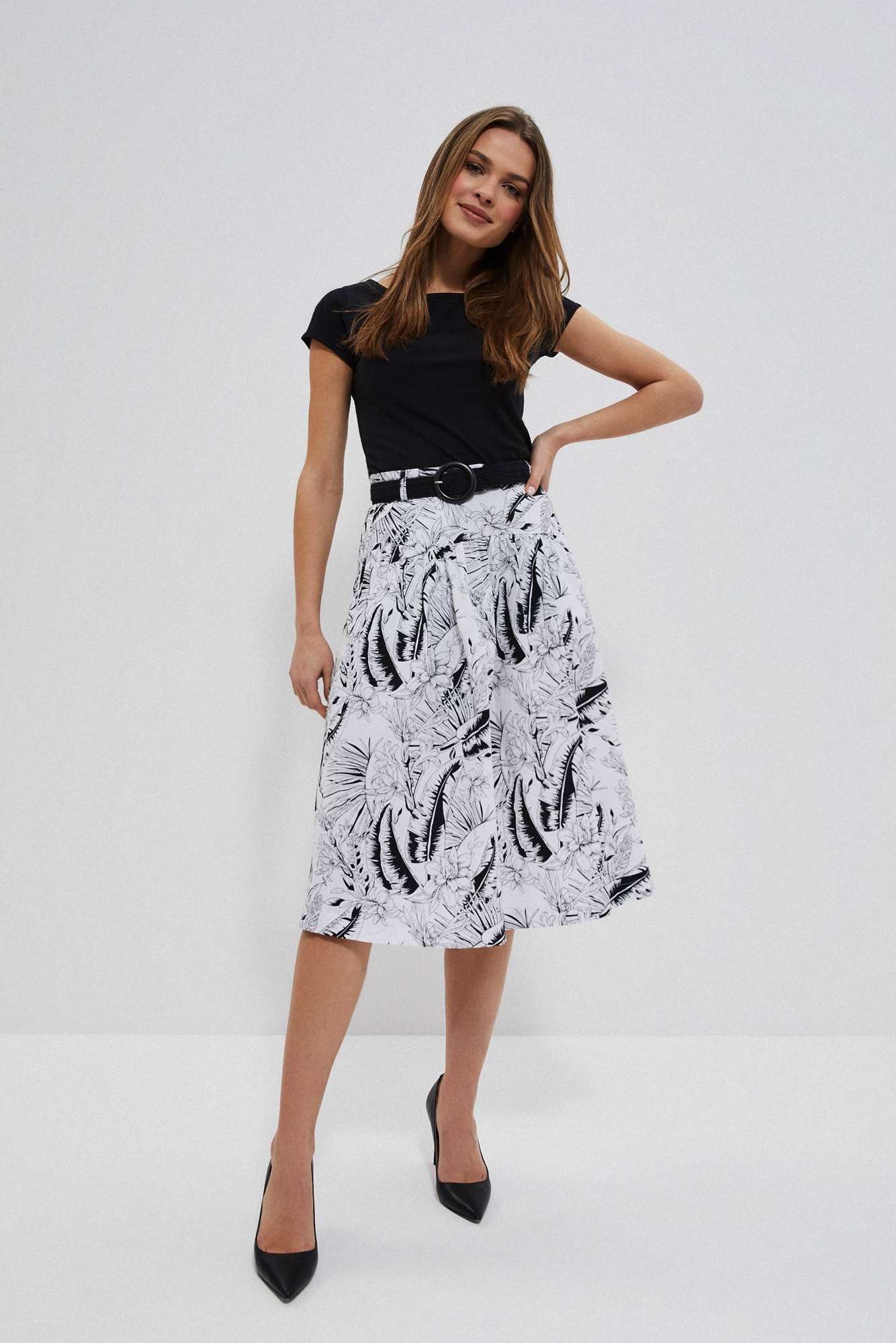 Patterned cotton skirt