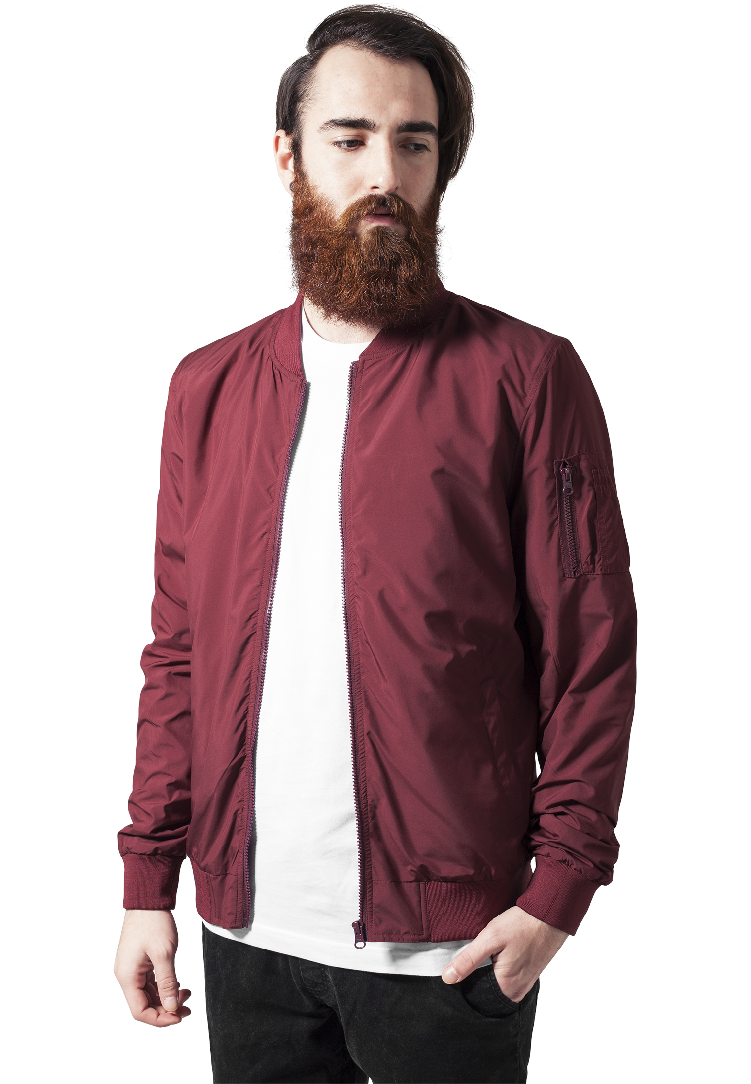 Light Bomber Jacket Burgundy