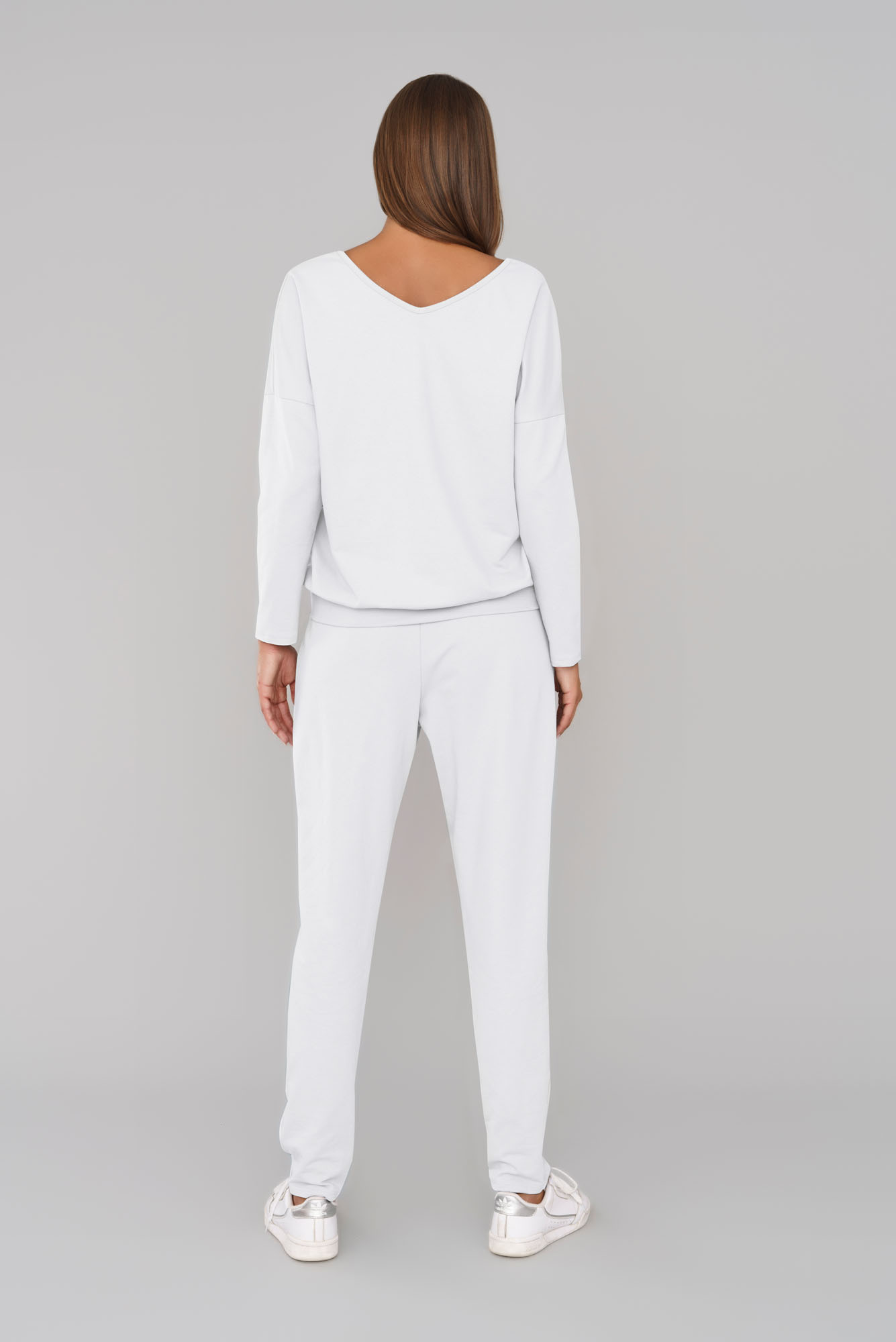 Women&#039;s tracksuit Karina with long sleeves, long pants - white