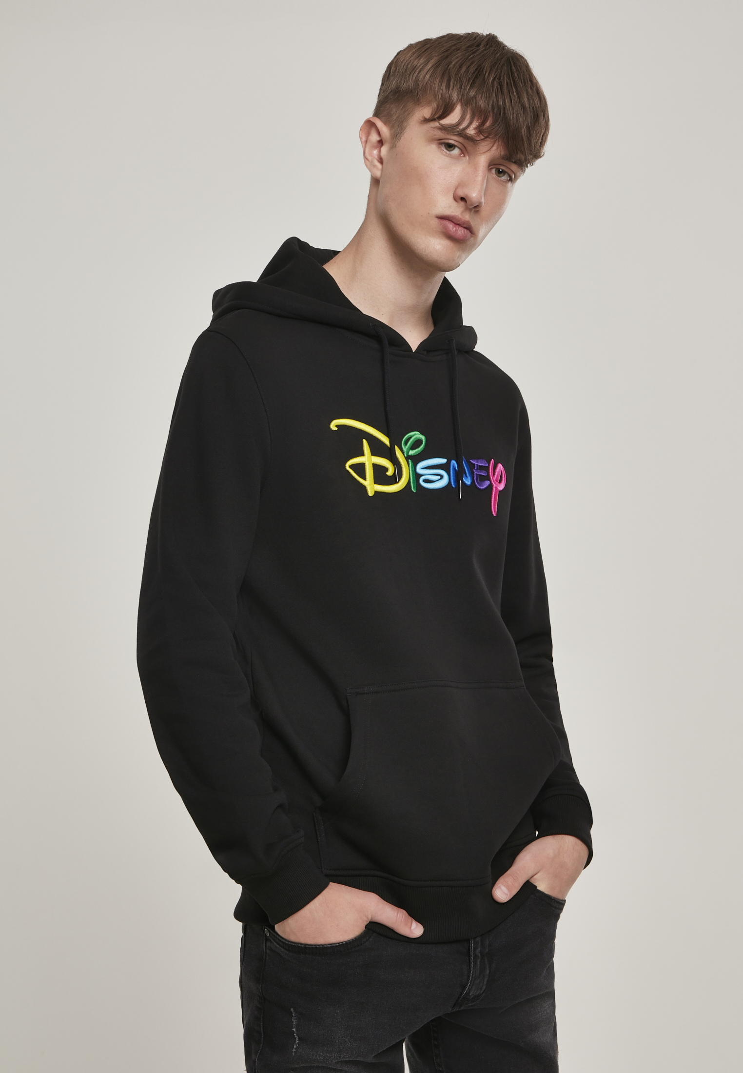 Disney Rainbow Logo EMB Hoody Black