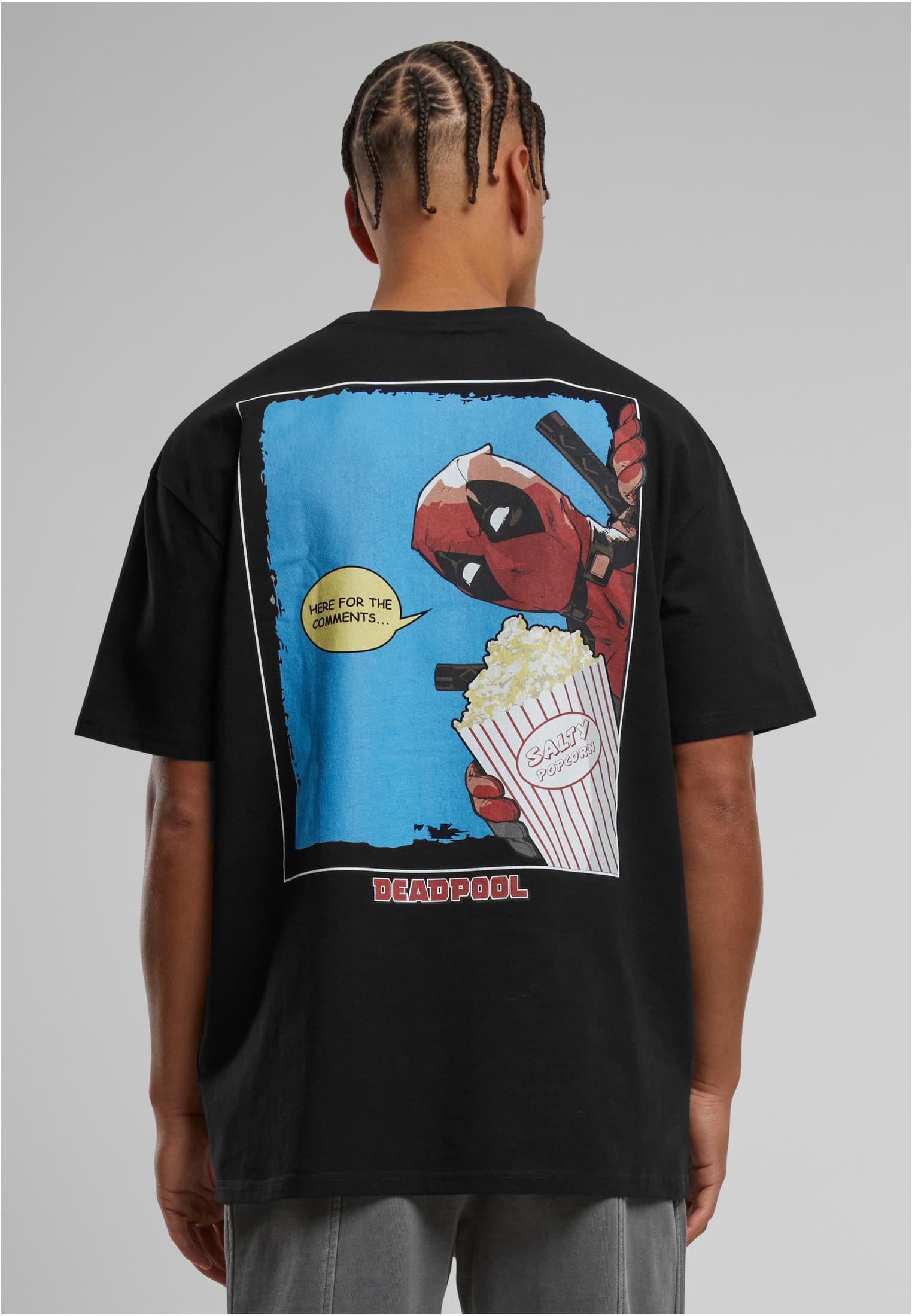 Men's T-Shirt Deadpool Salty Popcorn Black