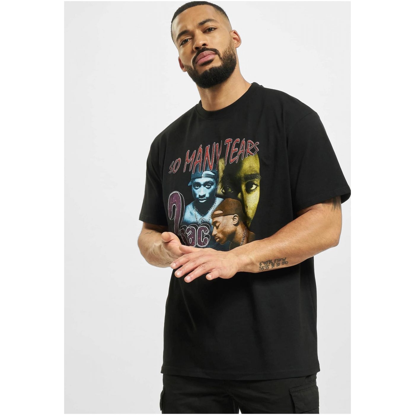 Tupac So Many Tears Oversize T-Shirt Black