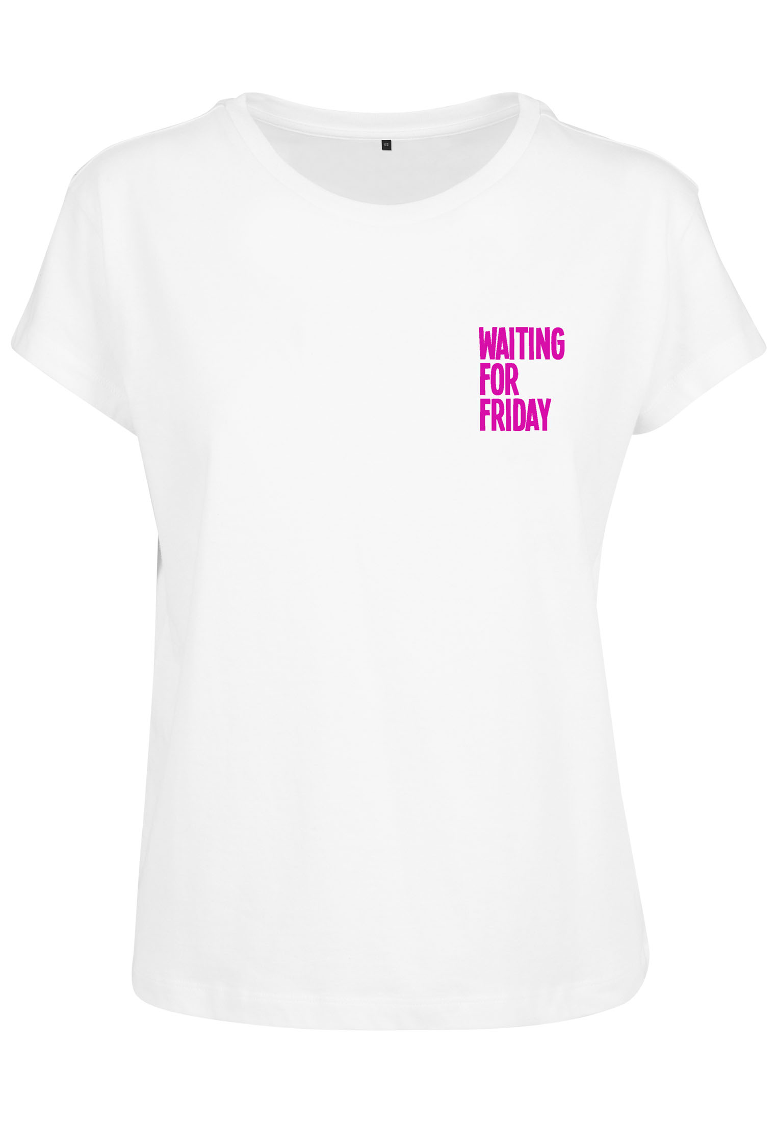 Ladies Waiting For Friday Box Tee White/Pink