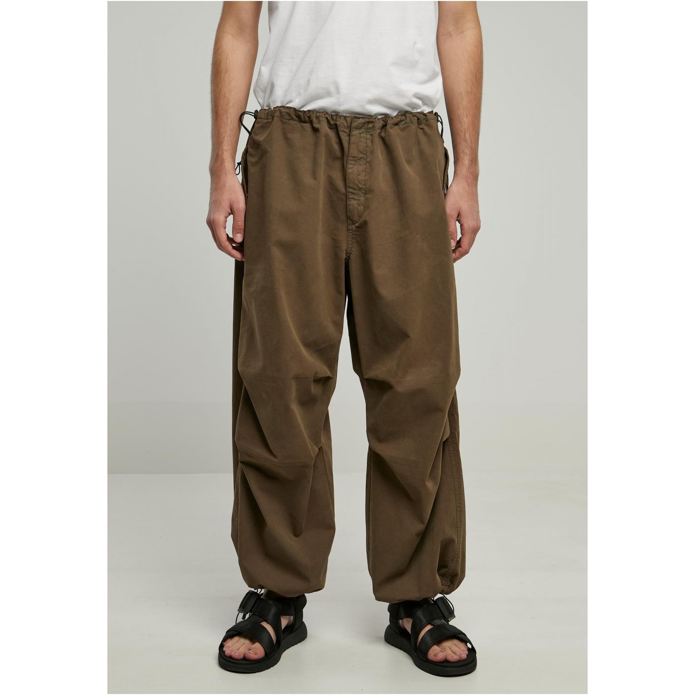 Široké Cargo Pants Olivové