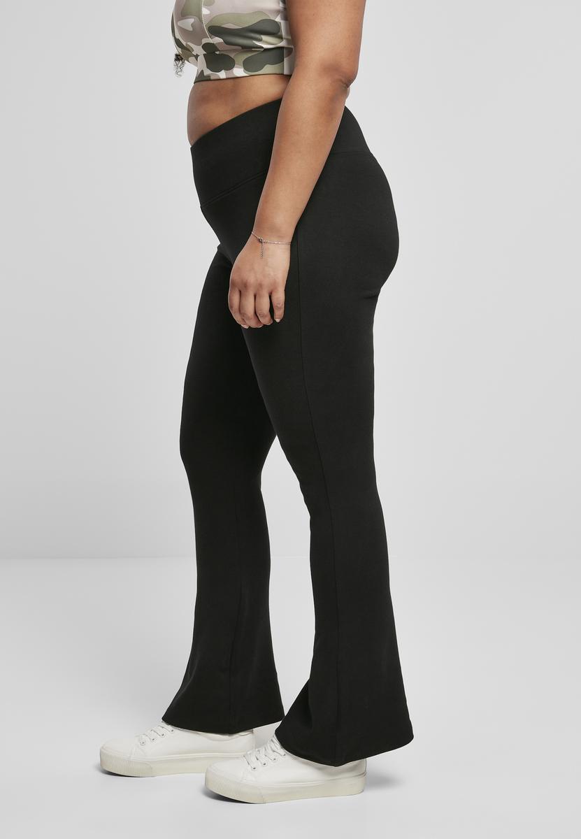 Women's Organic Interlock Bootcut Leggings - Black