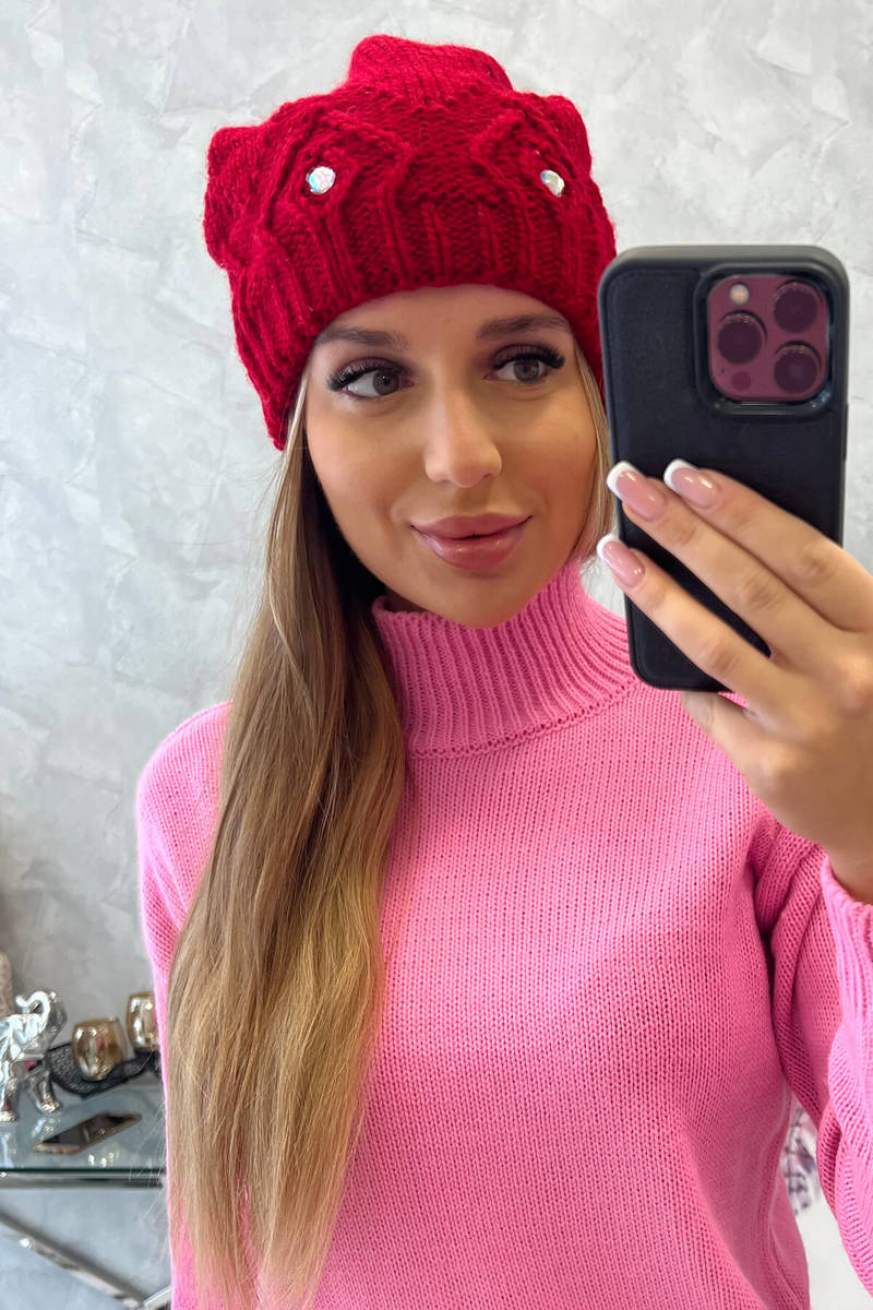 Women's beanie Ramona K383 red