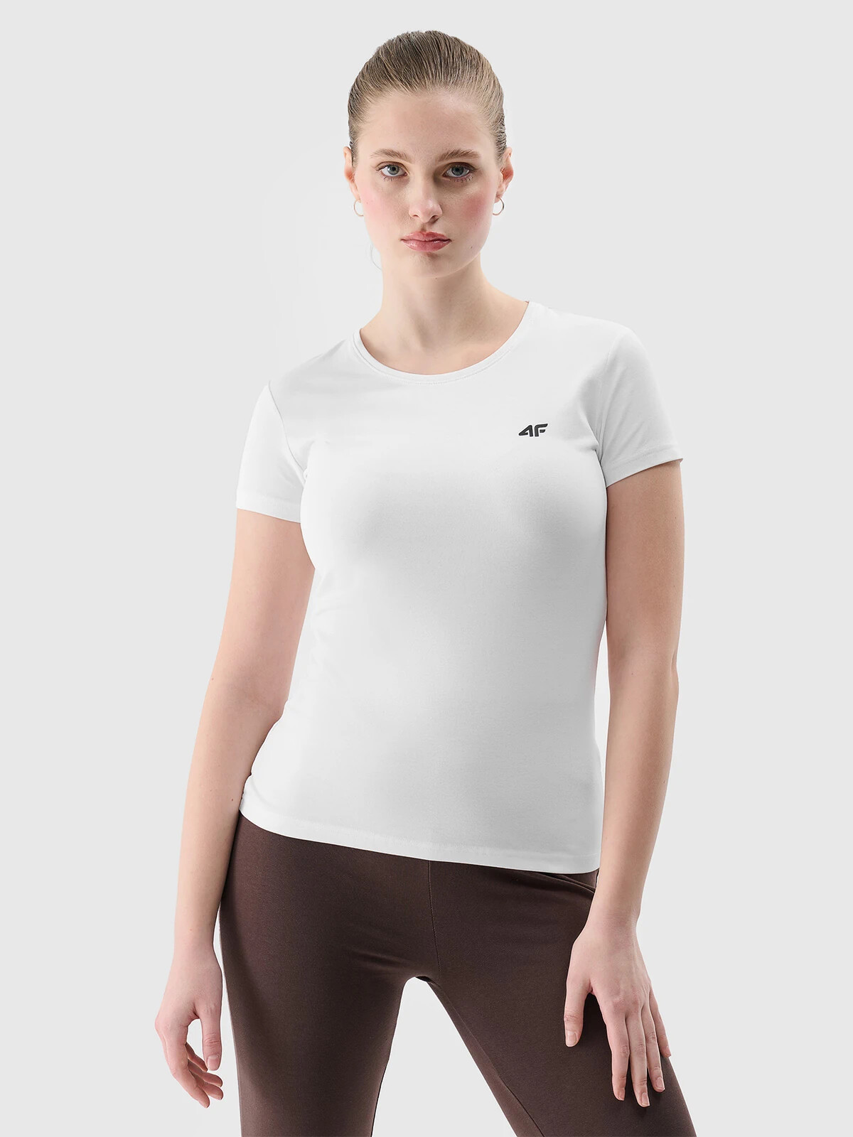 Women's Slim T-shirt 4F - White