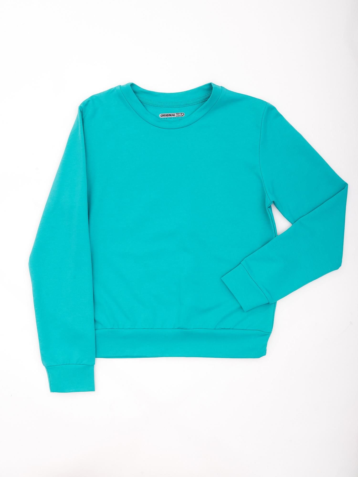 Basic Green Sweatshirt For Teenagers