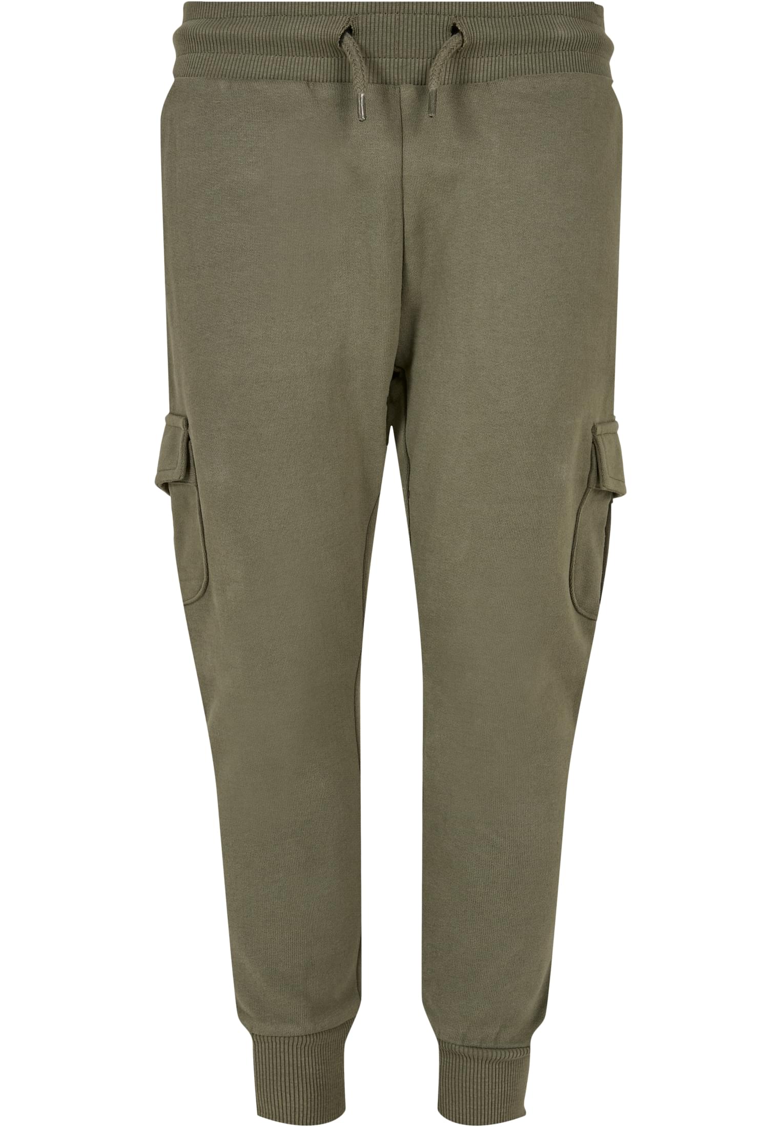 Boys Fitted Cargo Sweatpants - Olive