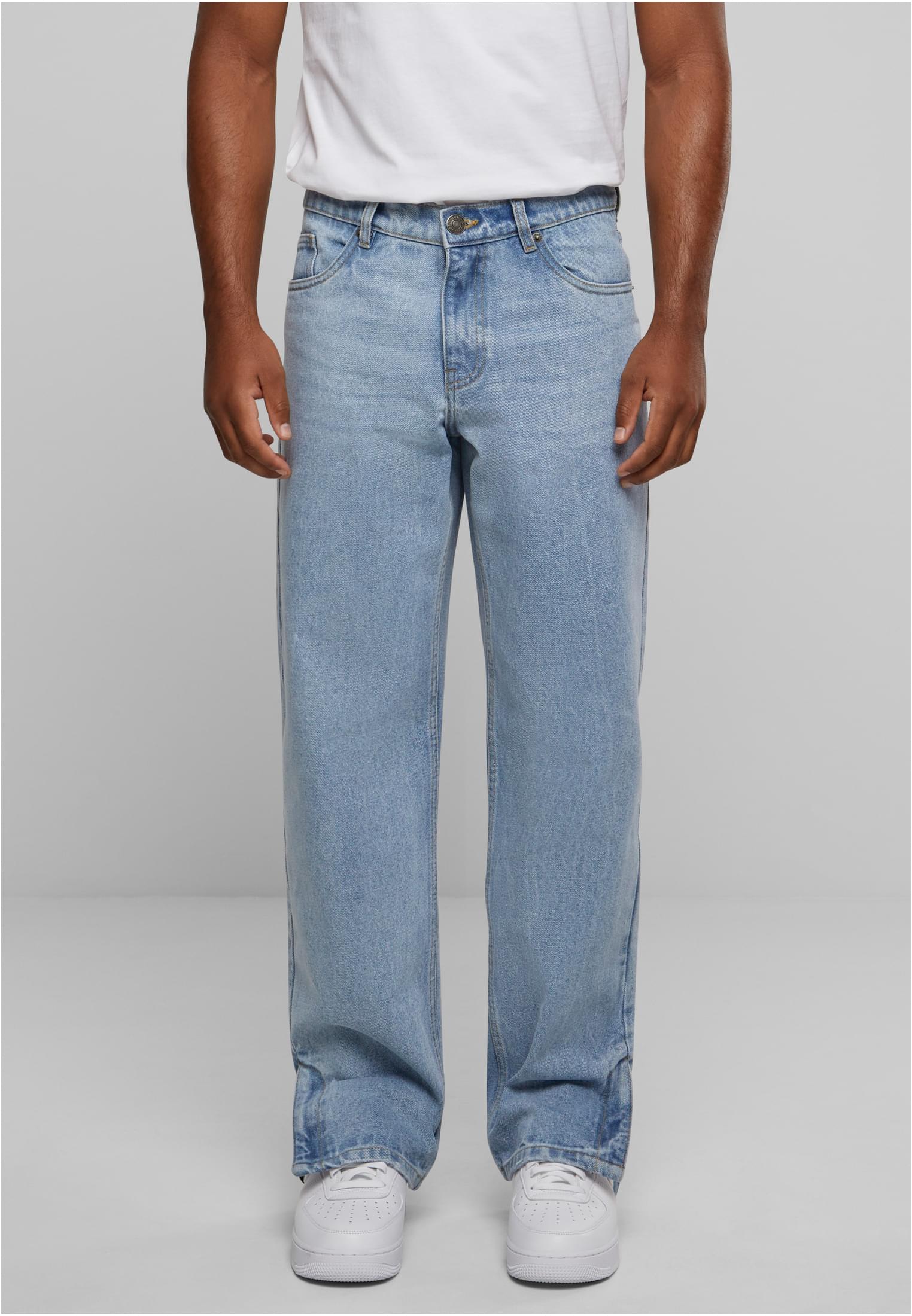Men's Heavy Ounce Straight Fit Zipped Jeans - Light Blue