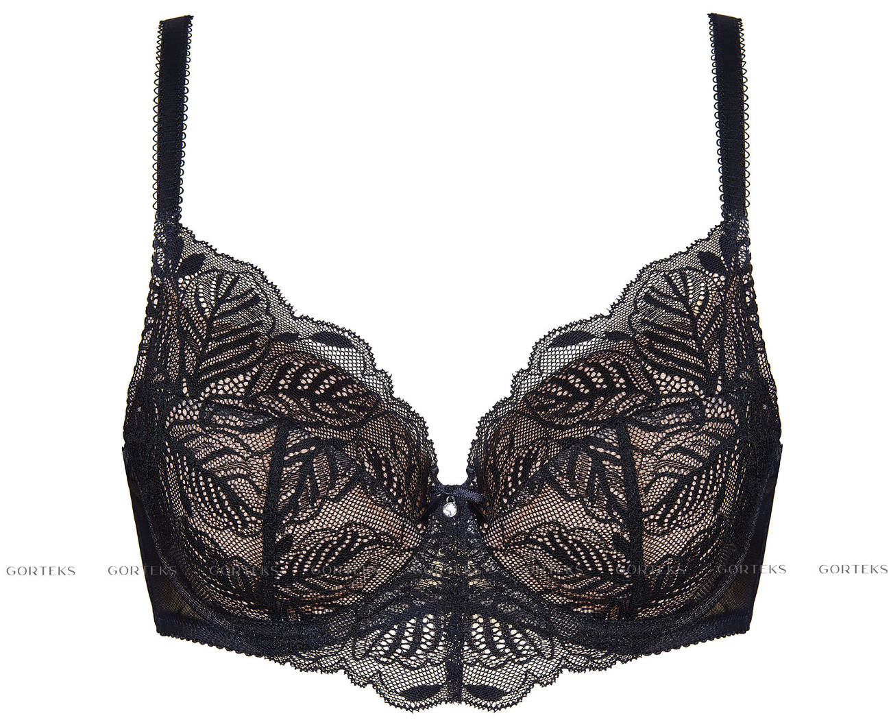 Gorteks Veneto lace padded bra blac