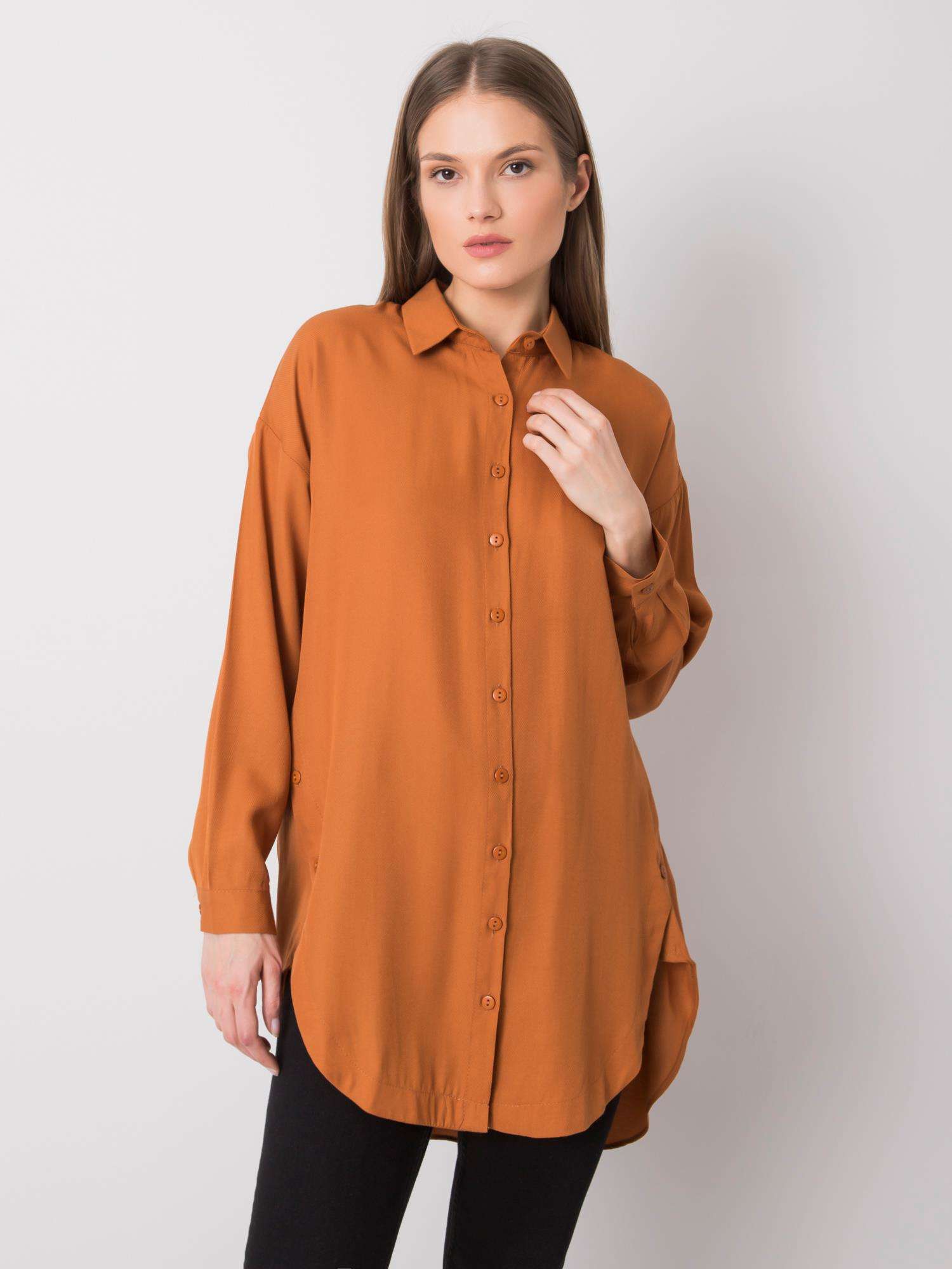 Brown Long Shirt By Zuri RUE PARIS