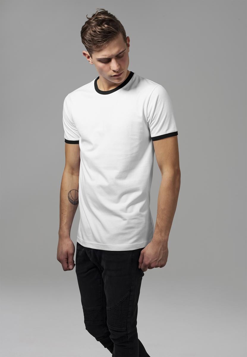 Ringer Tee Wht/blk