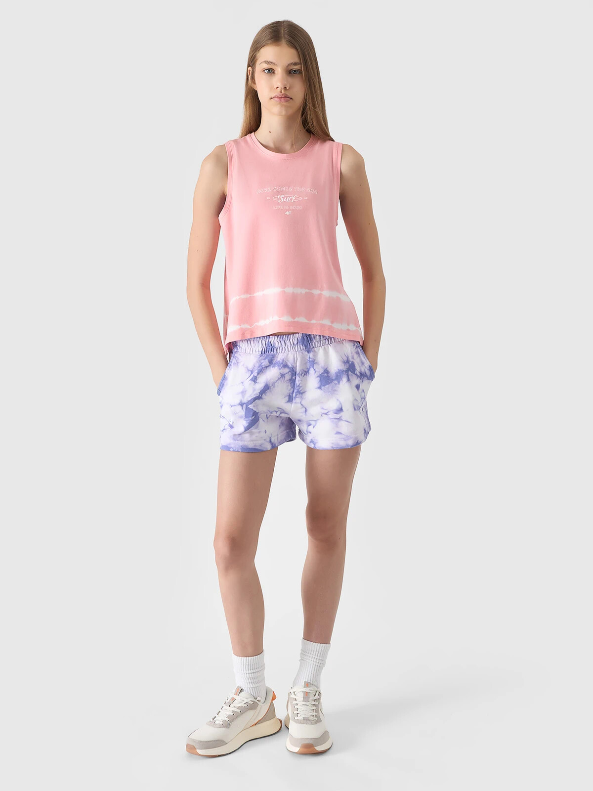 Girls' top 4F - pink