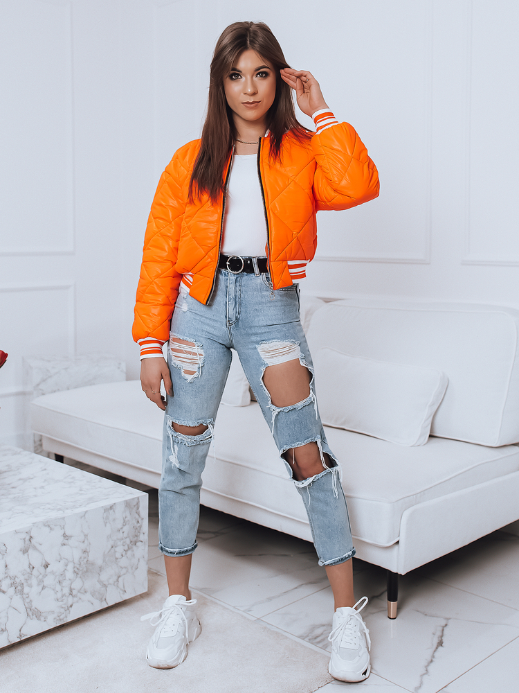 Women's jacket BOMBER orange Dstreet