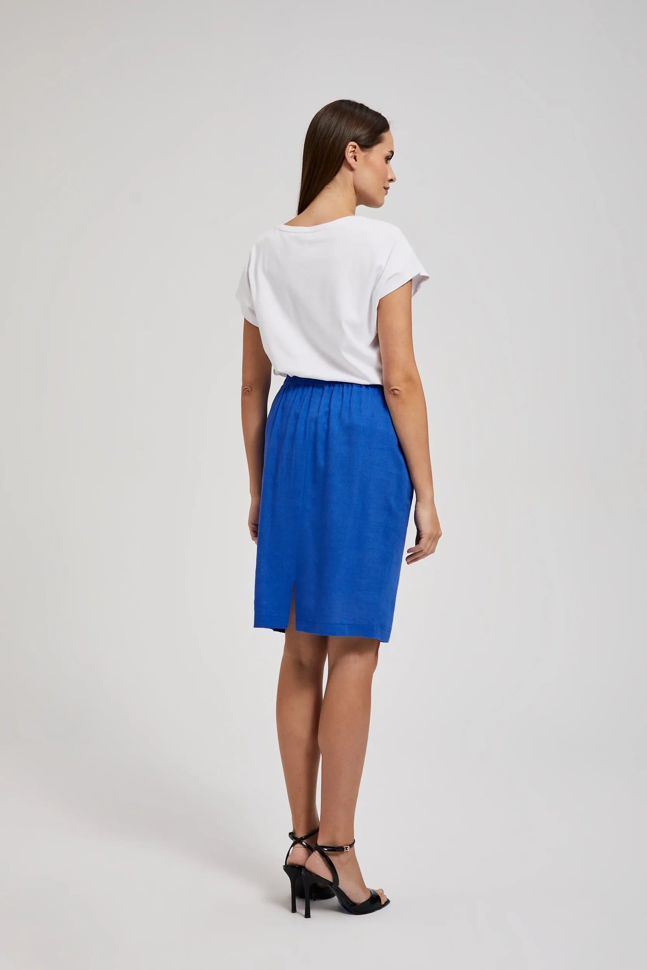 Women&#039;s linen skirt MOODO - blue