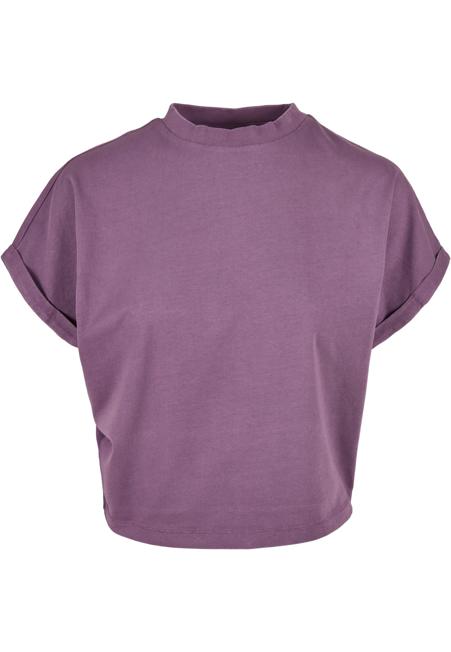 Doamnelor scurt pigment Dye Cut On Sleeve Tee Duskviolet