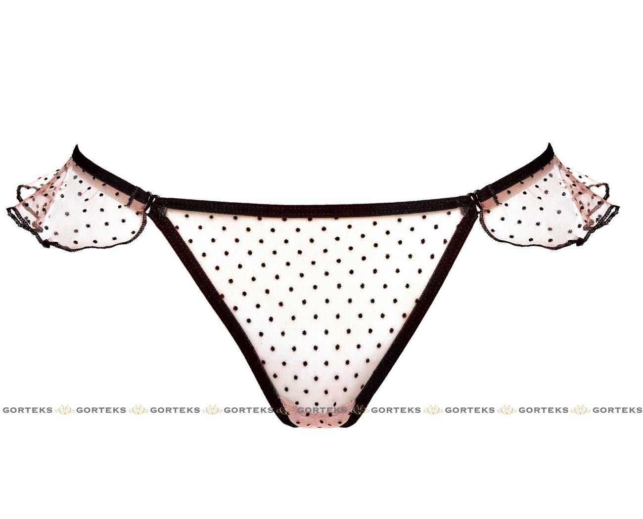 Women's romantic thong Clio / S - beige