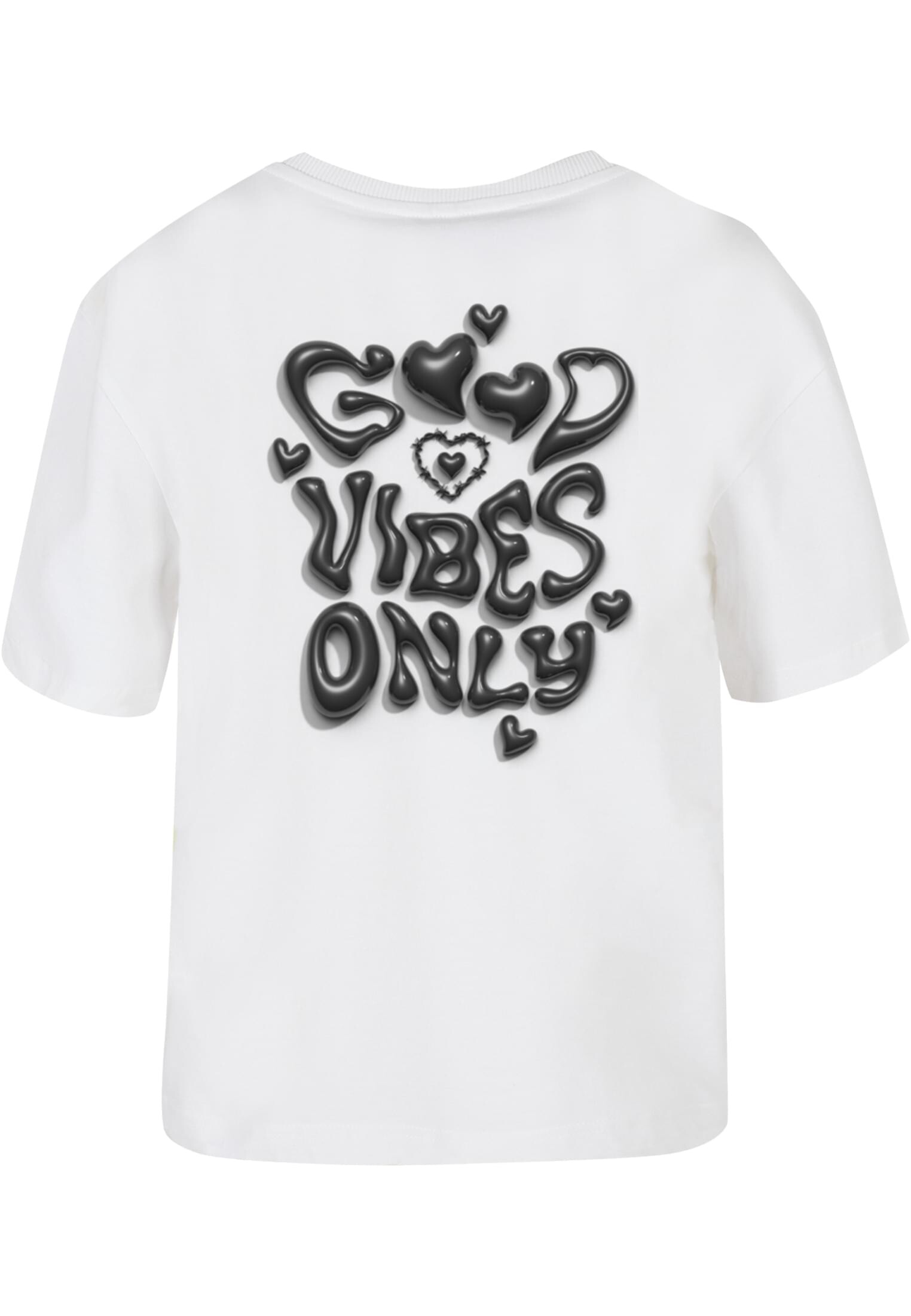 Women's T-shirt Good Vibes Only Heart white