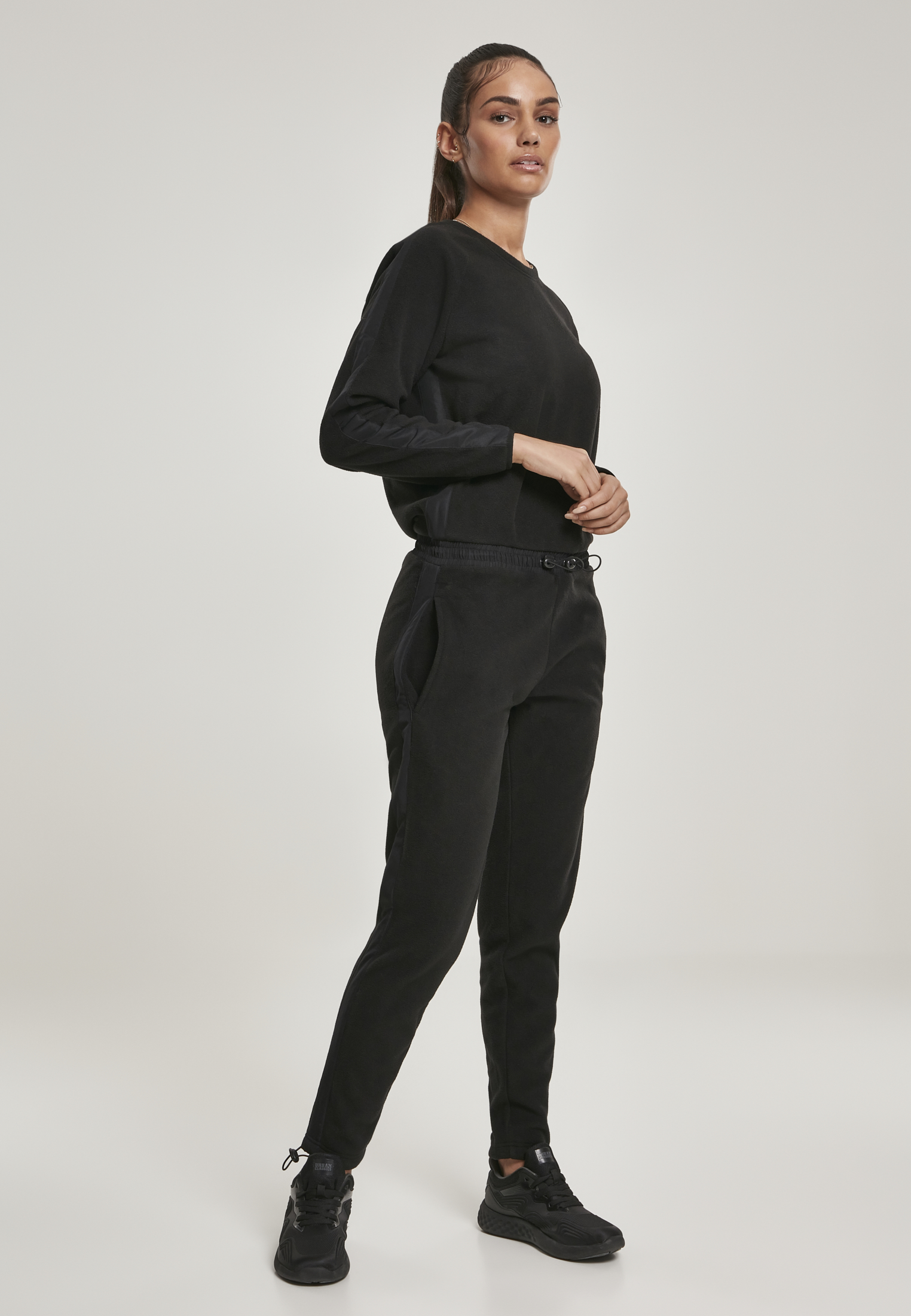 Women's Polar Fleece Jumpsuit - Black