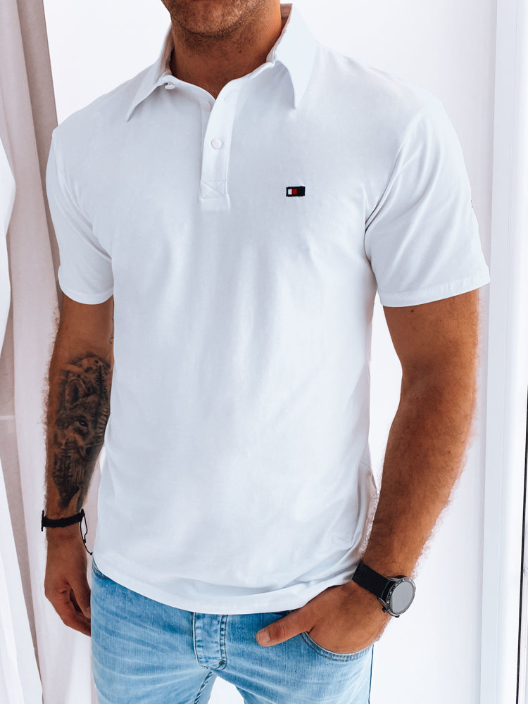 Men's Polo T-shirt White Dstreet