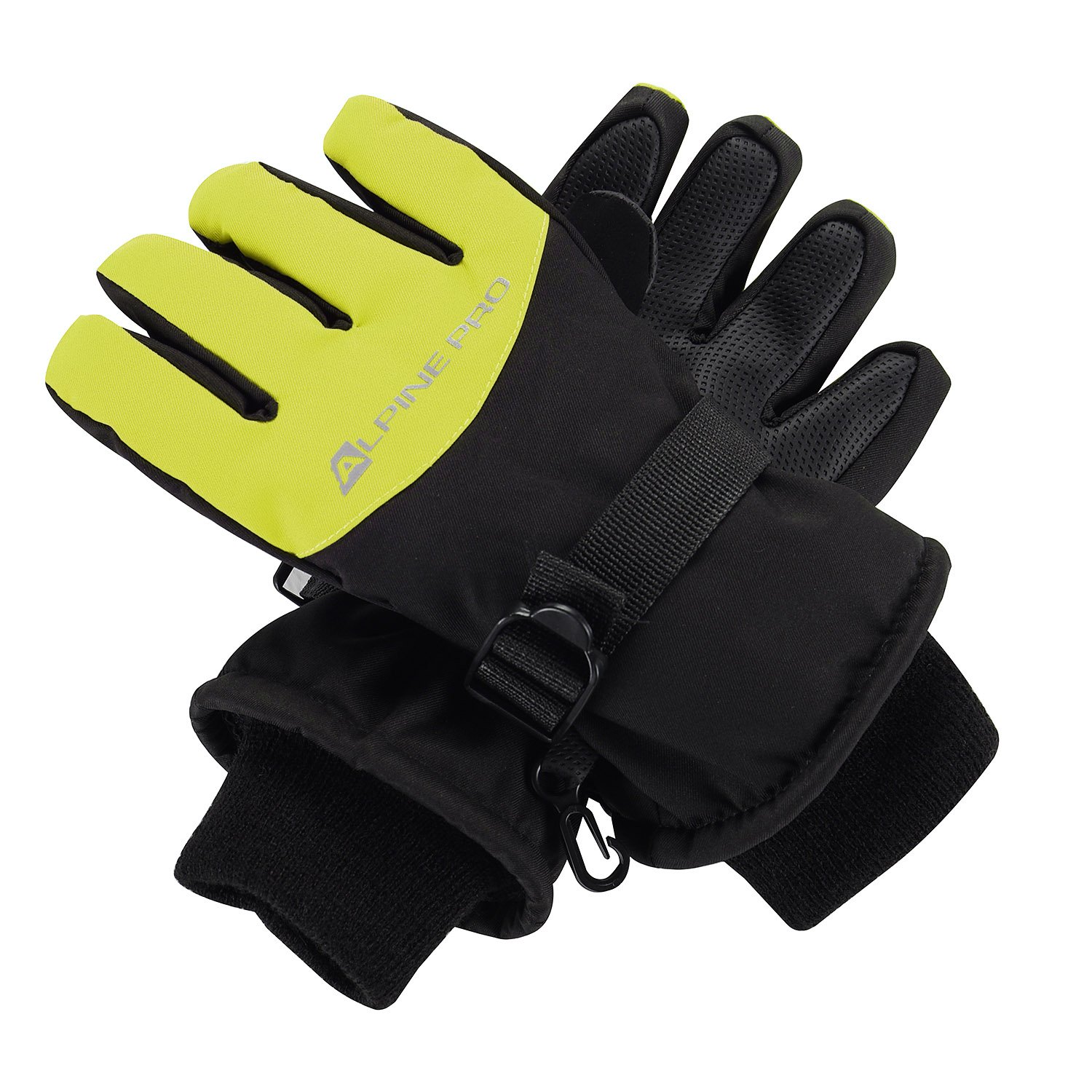 Children's gloves with ptx membrane ALPINE PRO LORDO sulphur spring