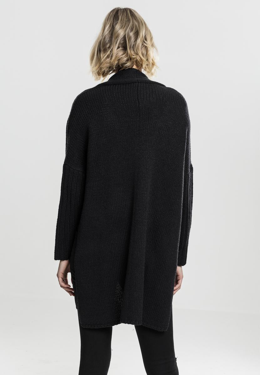 Doamnelor supradimensionate Cardigan BLK / BLK