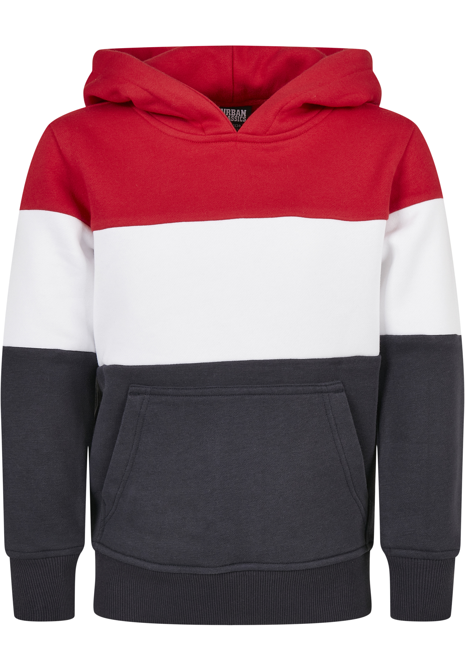 Boys&#039; 3-Tone Hoody fire red/white/navy