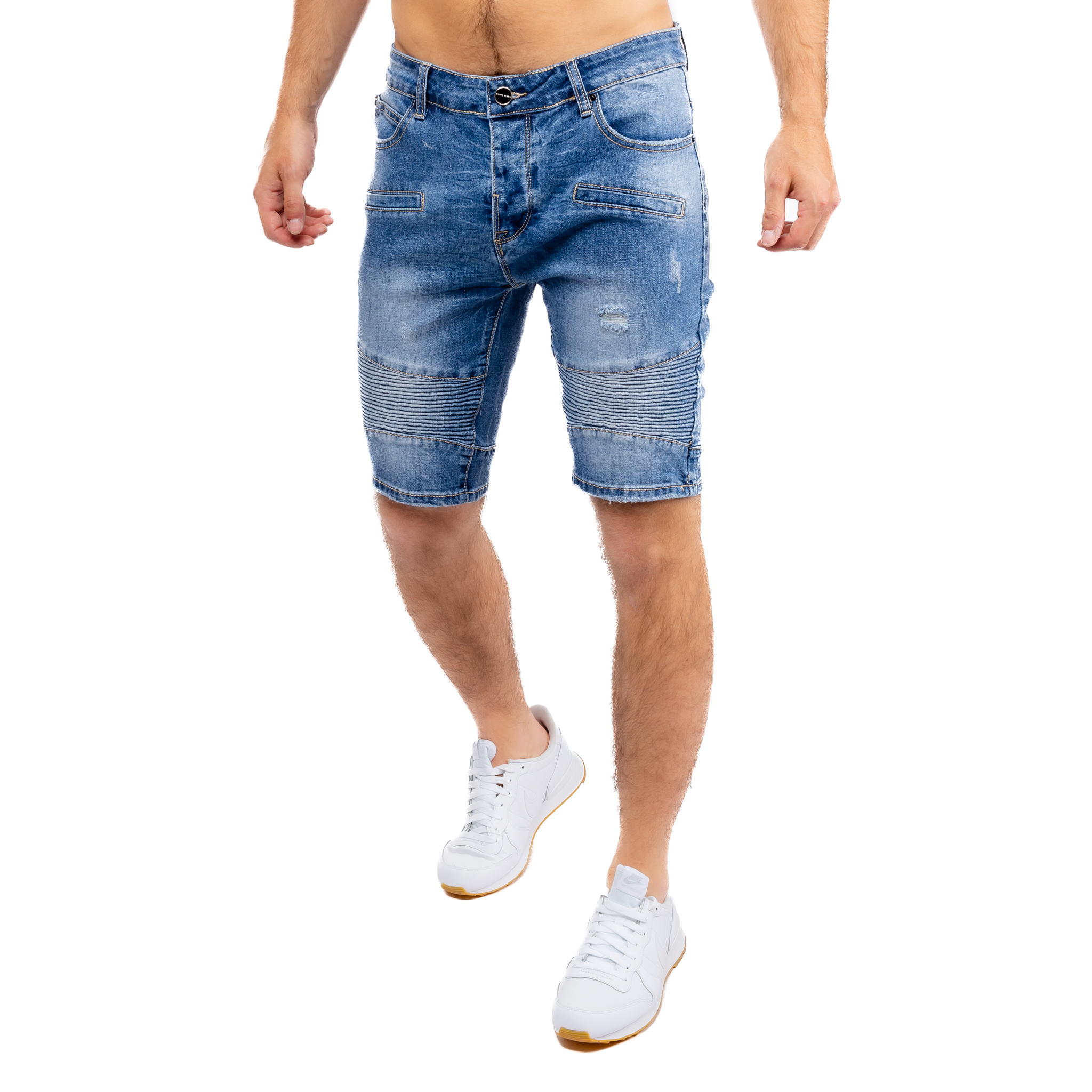 Man Denim Shorts GLANO - blue