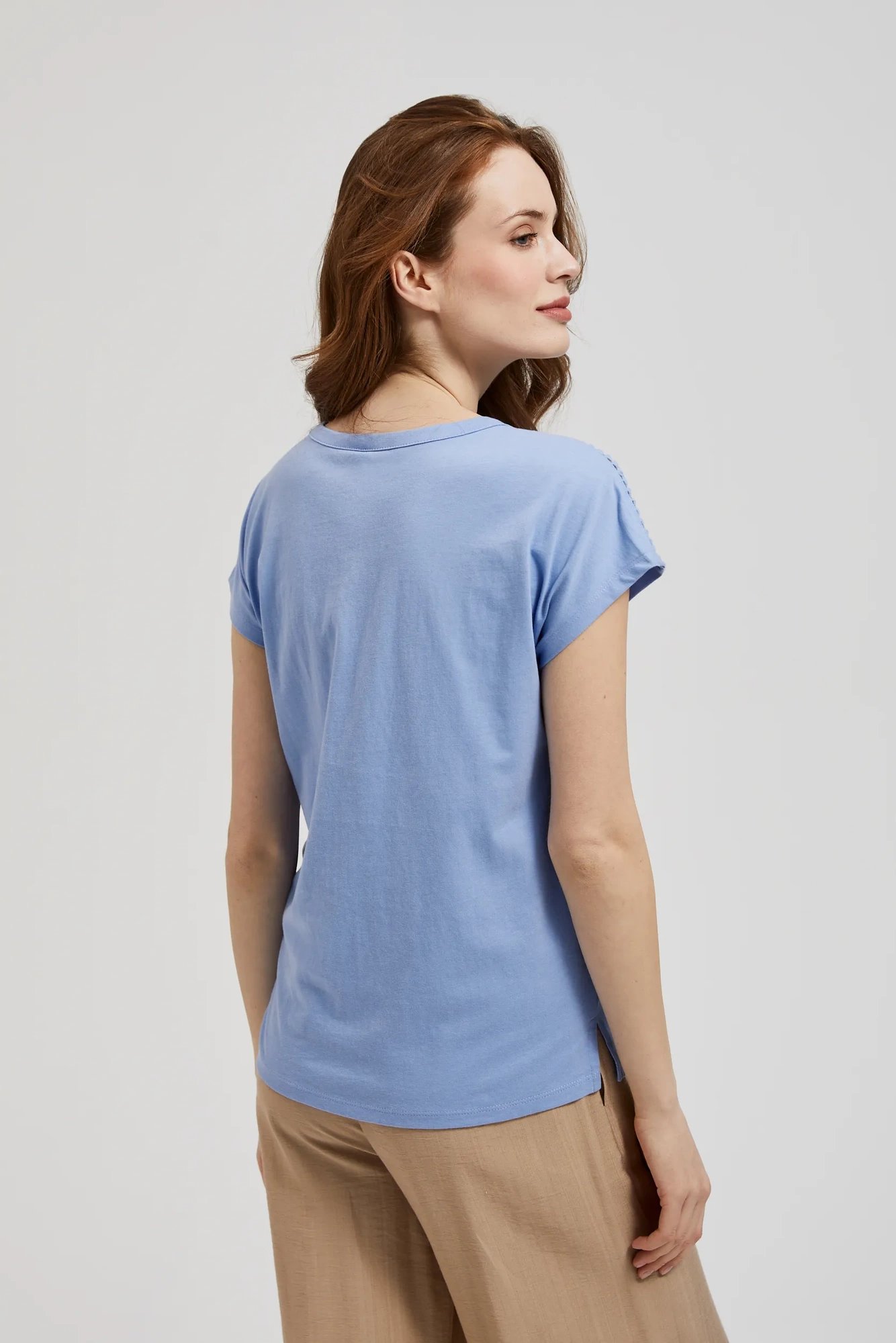 Marisse Women's Blouse L-Ts-4352 L.Blue