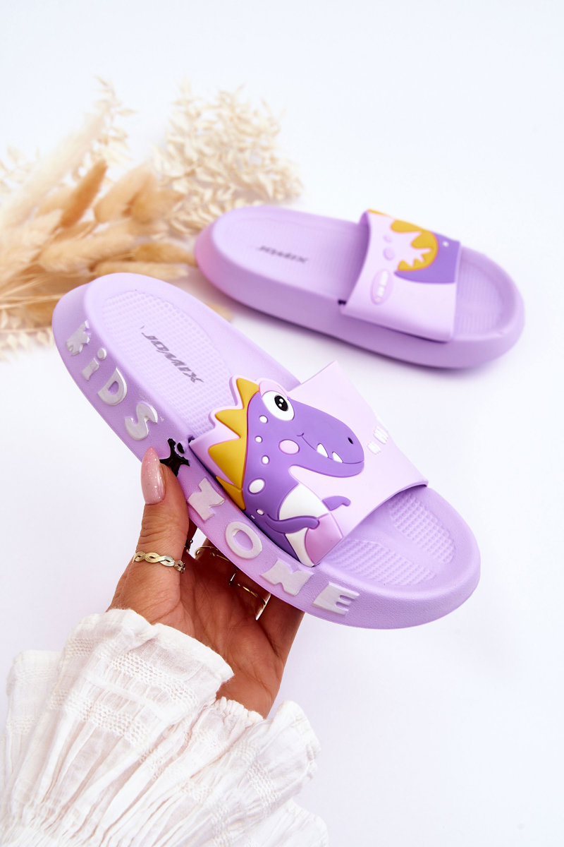 Children's foam slippers Dinosaur purple Dario